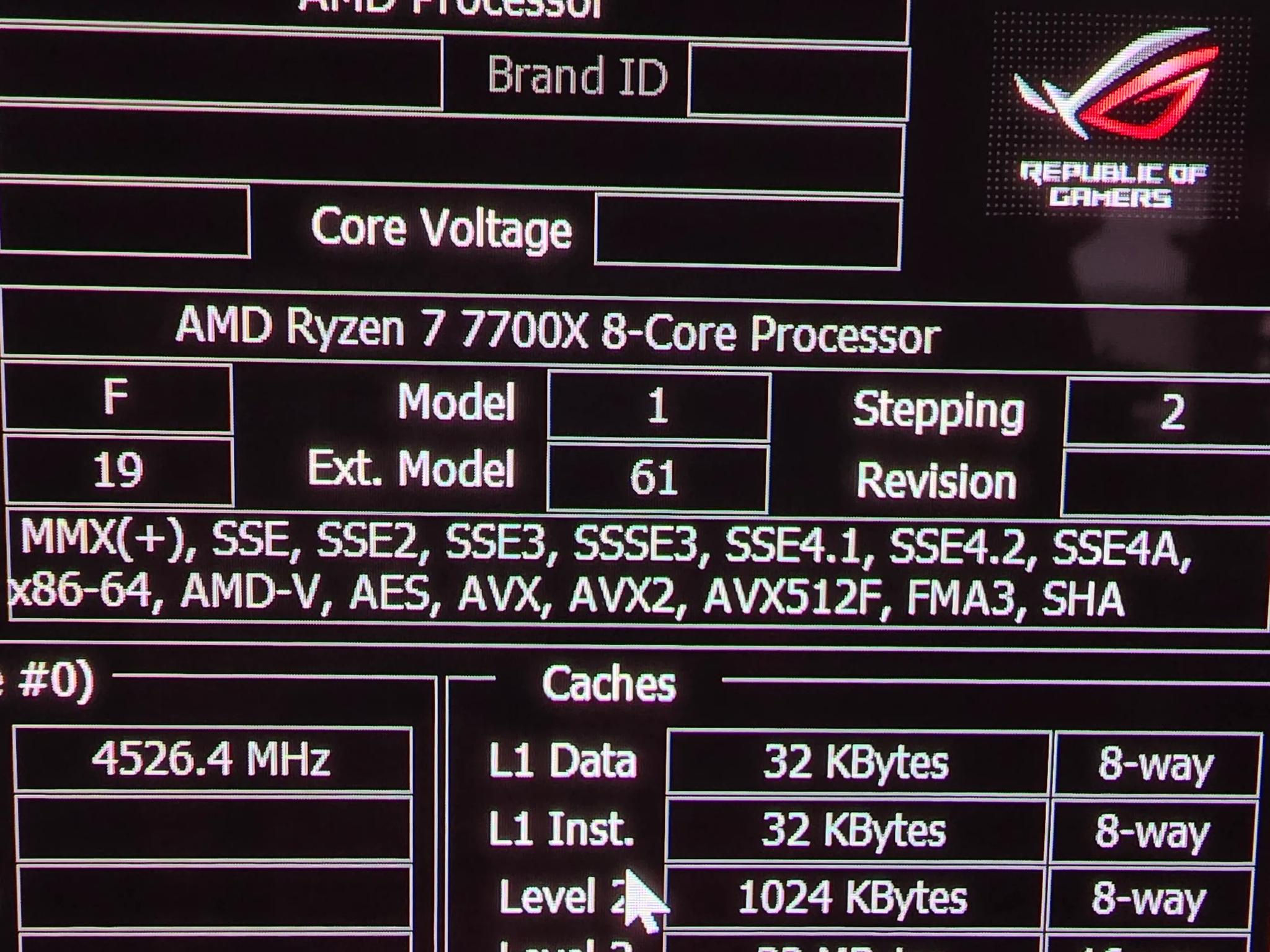 AMD Ryzen 7700x