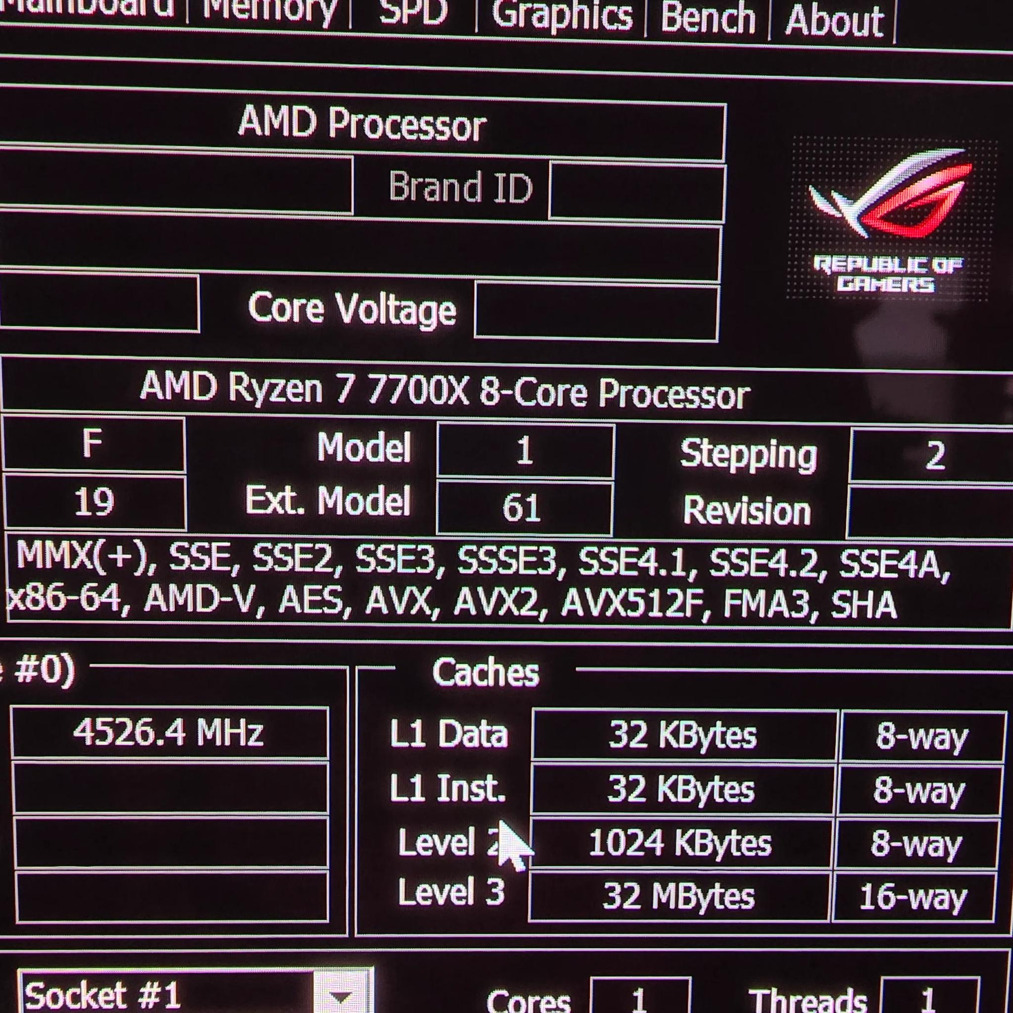 AMD Ryzen 7700x