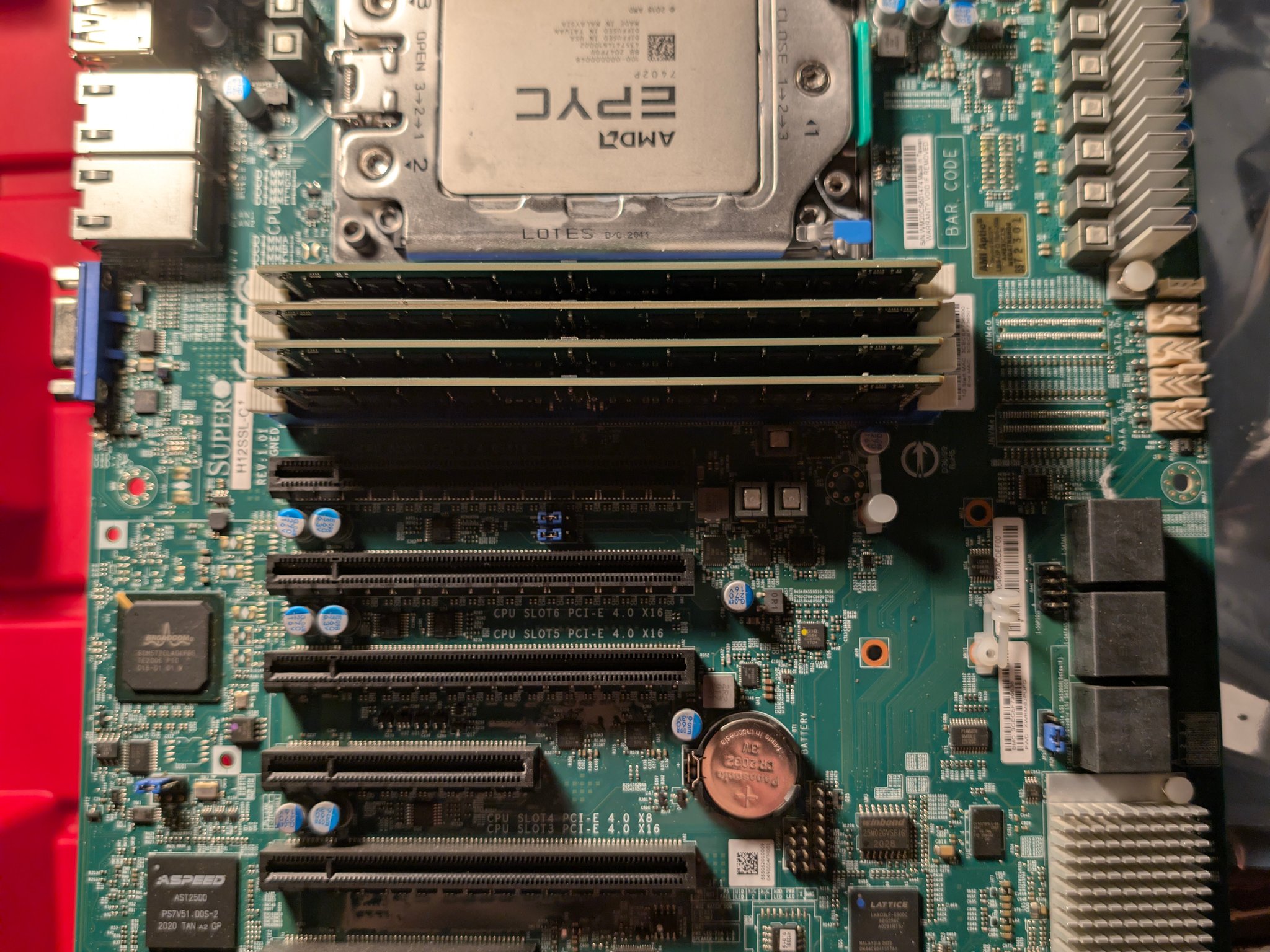 512GB Micron Reg DDR4, Epyc 7402P, SuperMicro H12SSL-C