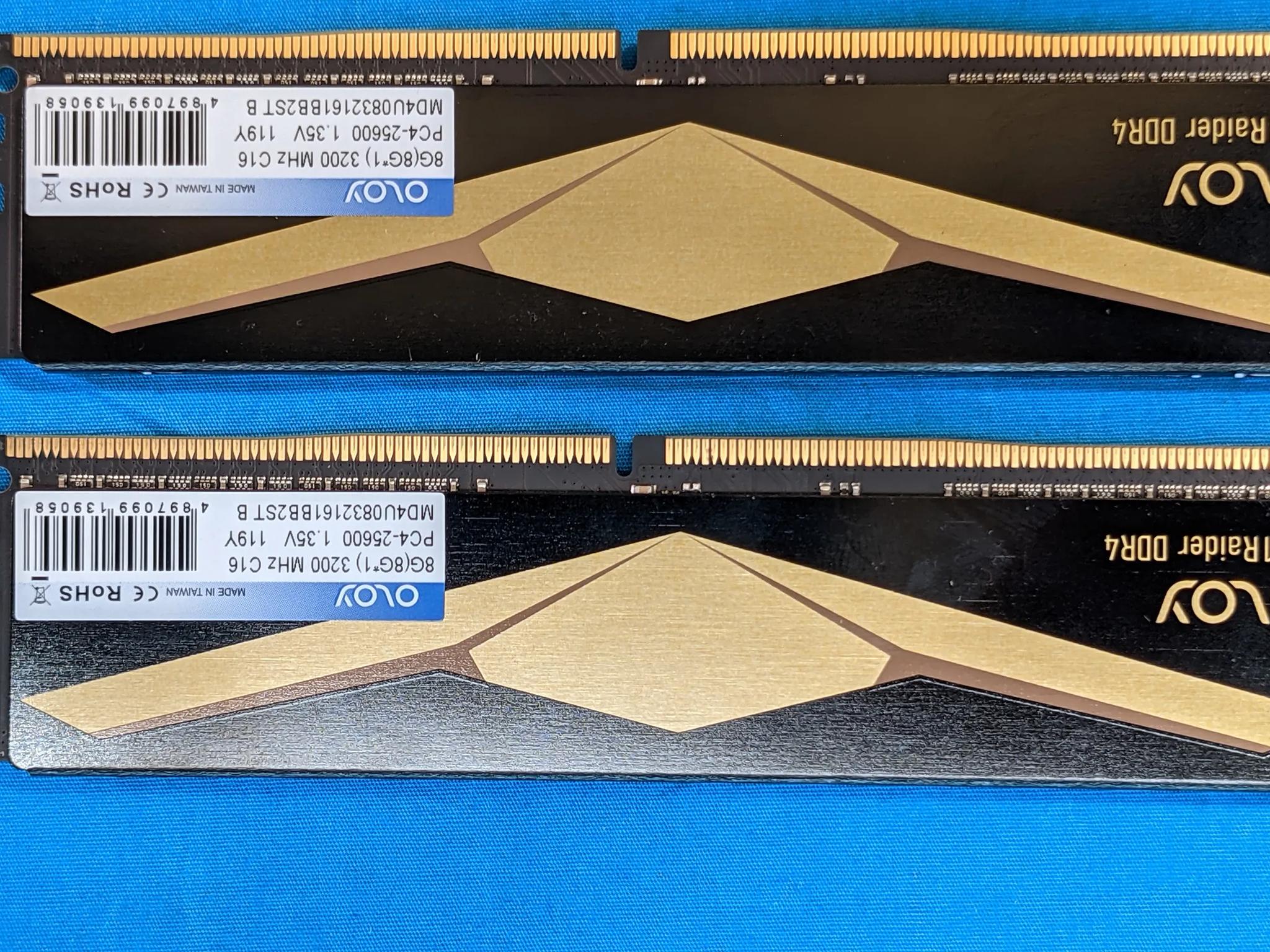 OLOy B-21 Raider 16GB (2x8GB) DDR4 3200MHz PC4-25600 C16 1.35V Desktop RAM MD4U0832161BB2ST B