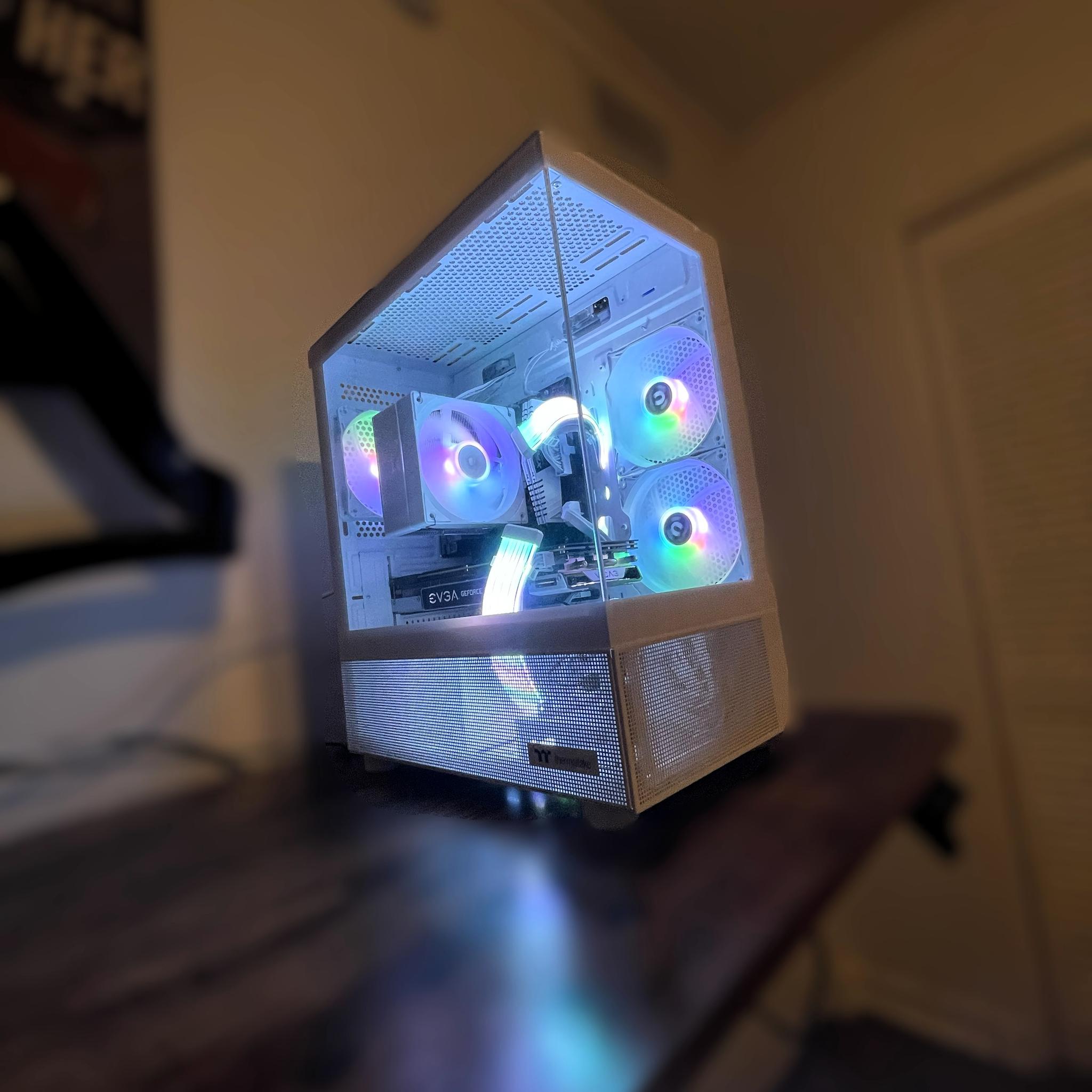 🔥 White RGB Gaming PC | Ryzen 5 5500 | GTX 1070 FTW 8GB | 16GB RAM | Dual SSD