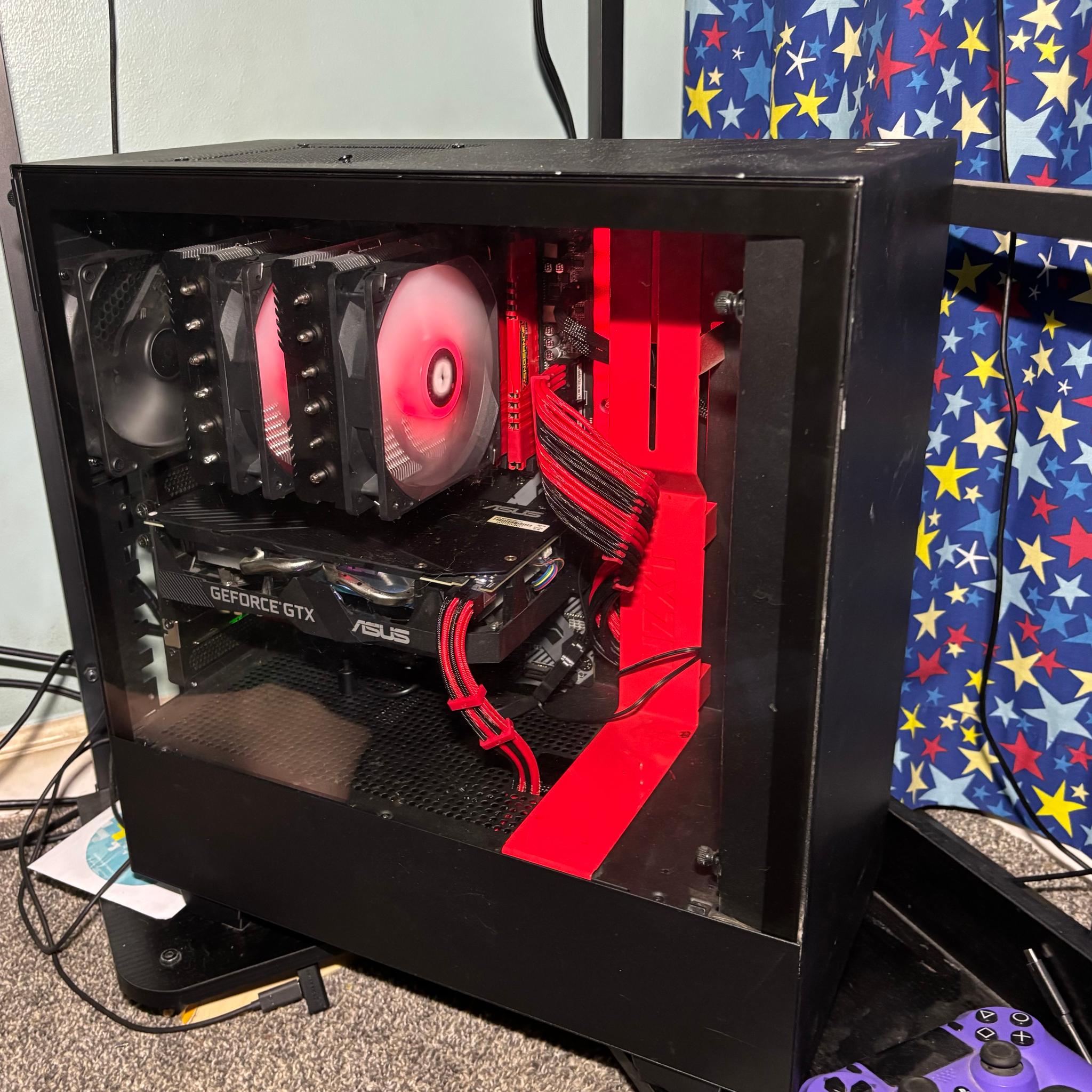 Custom Red & Black Gaming Pc |2TB M.2 SSD|1660 SUPER|3600 16GB DDR4|MSI B450 TomahawkMax (HAS WIFI)