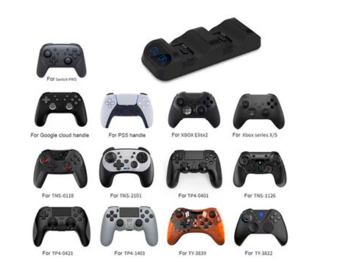Black dual universal wireless controller charging dock (excellent condition)
