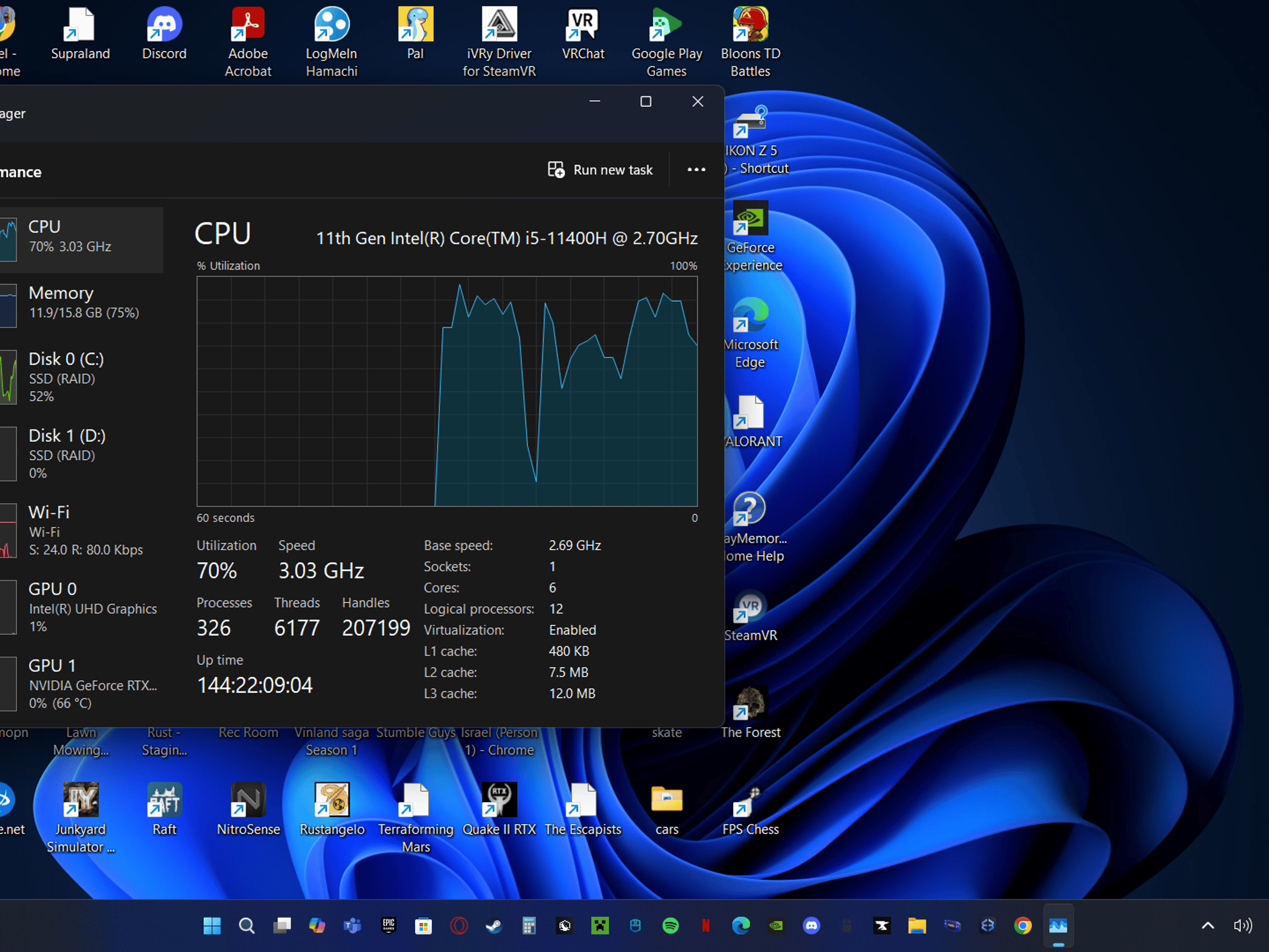 Acer nitro 5 (RTX 3050 TI6