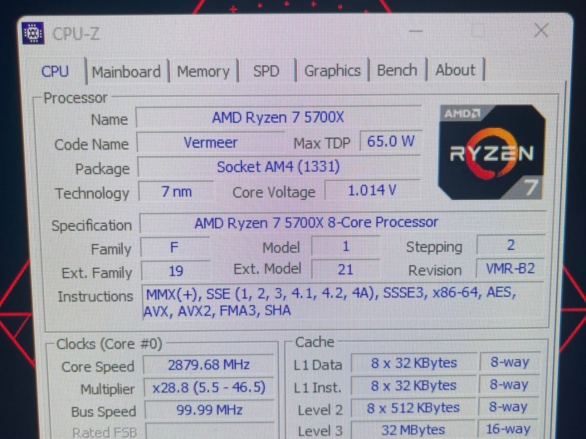 AMD Combo - Ryzen 7 5700X + MSI B550 Board + 16GB DDR4 RAM