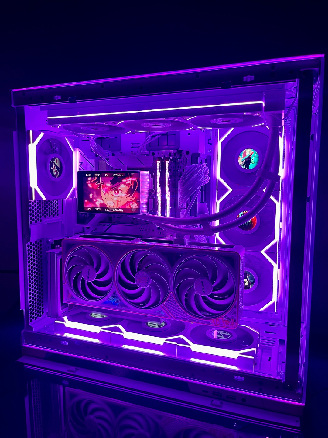 ALL WHITE GAMING PC Foreign 5080/ 64Gb DDR5/ I9 14900K/ 1200 PSU