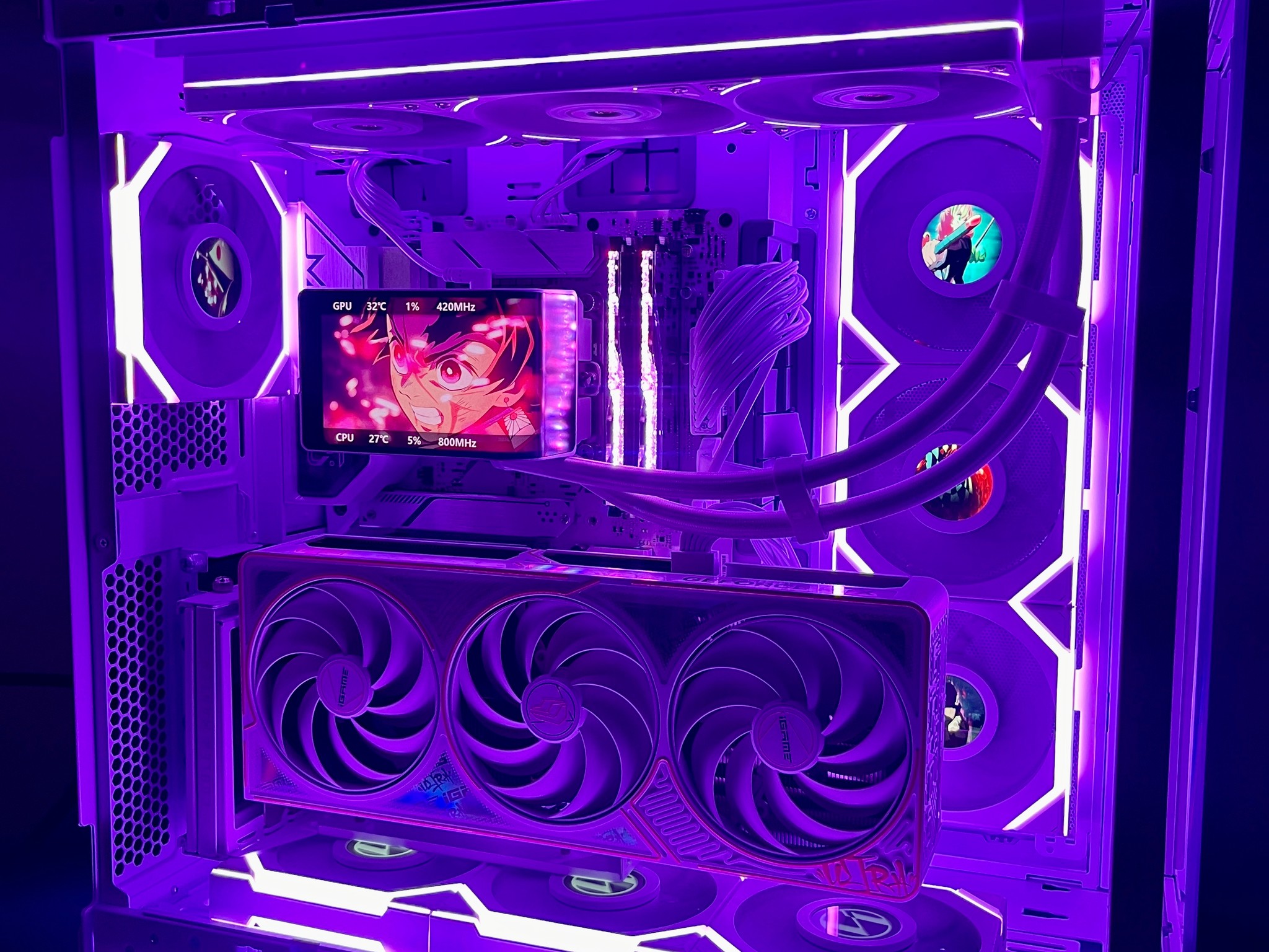ALL WHITE GAMING PC Foreign 5080/ 64Gb DDR5/ I9 14900K/ 1200 PSU