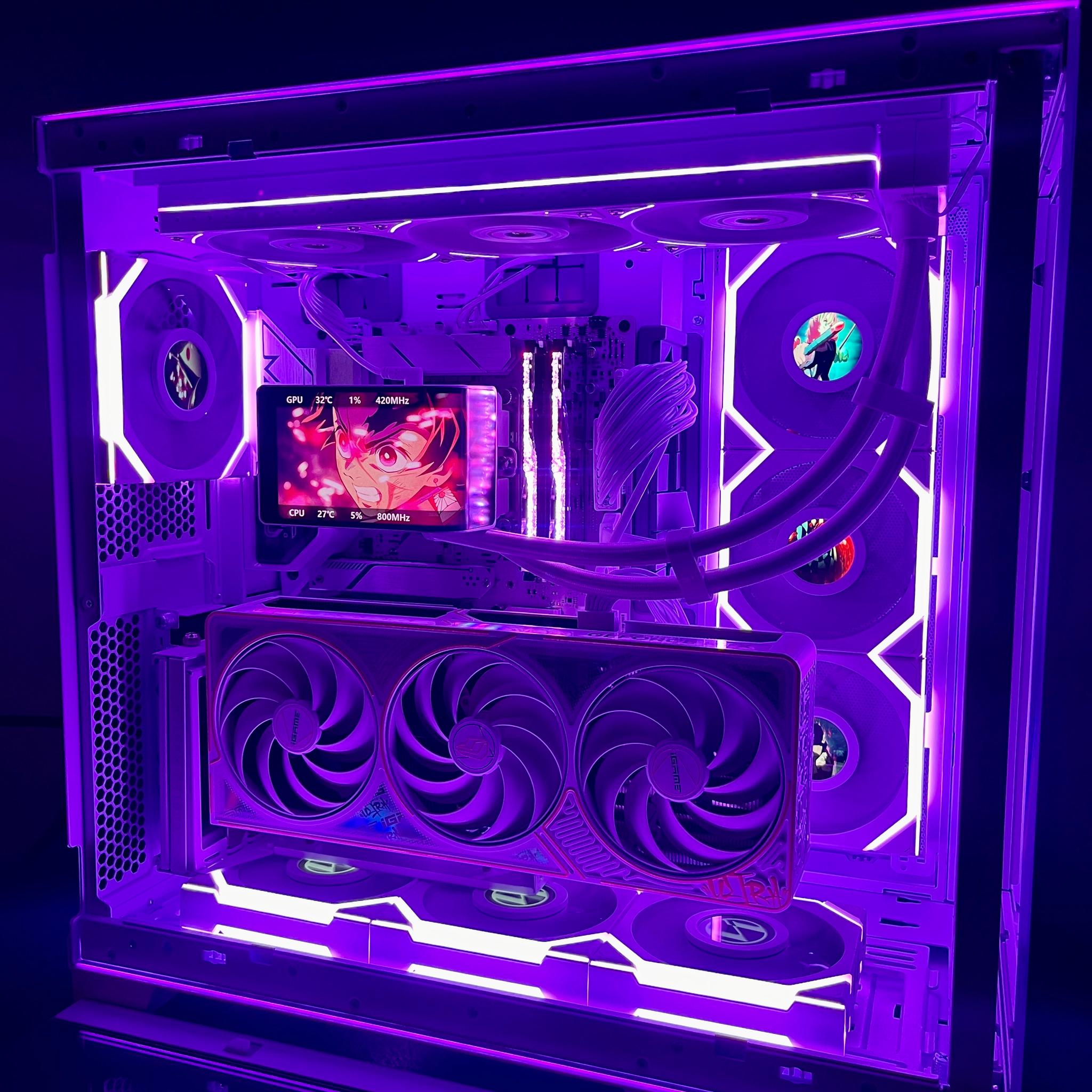 ALL WHITE GAMING PC Foreign 5080/ 64Gb DDR5/ I9 14900K/ 1200 PSU
