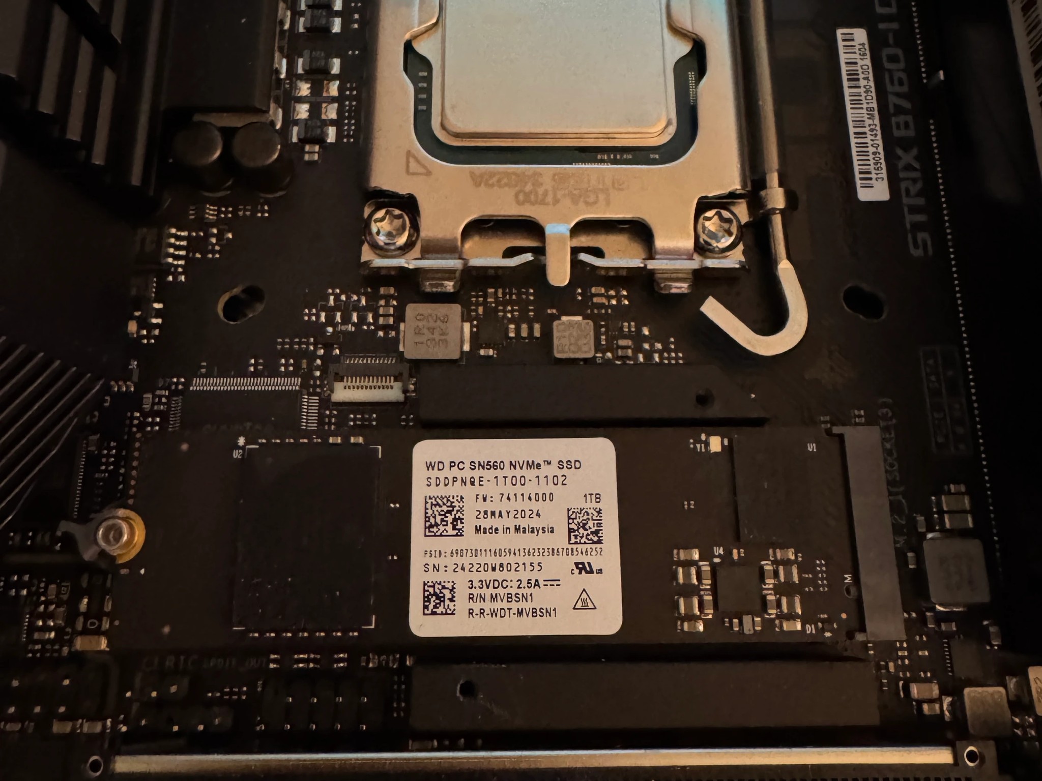 Bundle! ASUS B760I + Intel Core i5 12400 w/ Memory and Storage