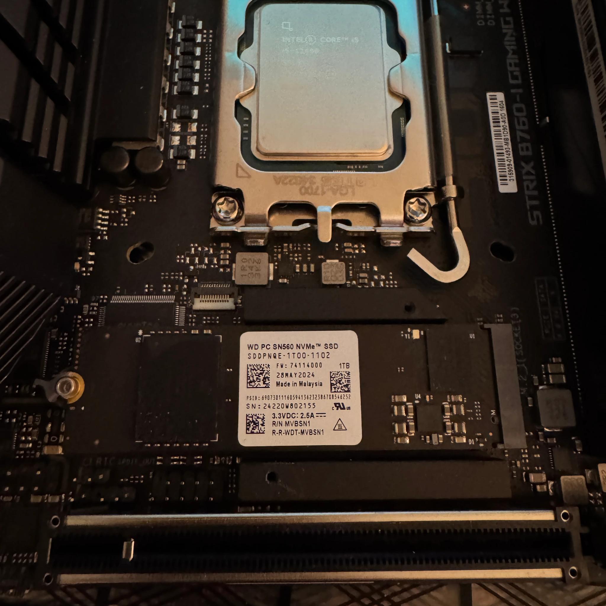 Bundle! ASUS B760I + Intel Core i5 12400 w/ Memory and Storage