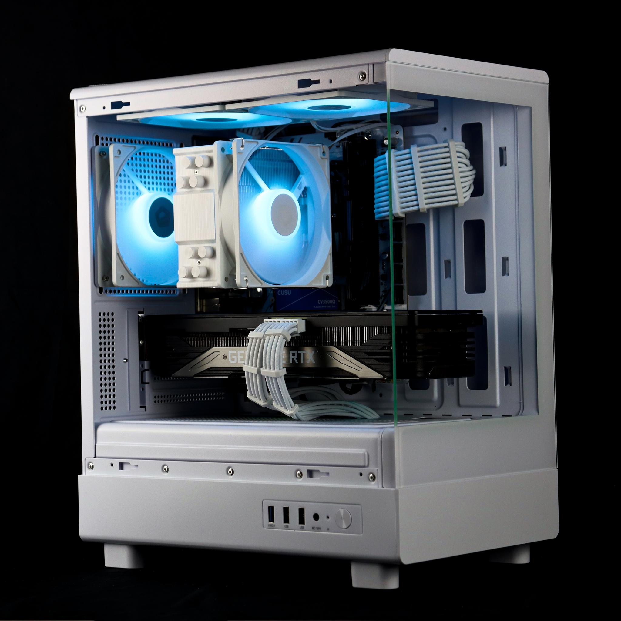 🧊❄️🧊 White Gaming PC – RTX 3070, Ryzen 7 3700X, 16GB RAM, 1TB NVMe SSD - WiFi, BlueTooth🧊❄️🧊