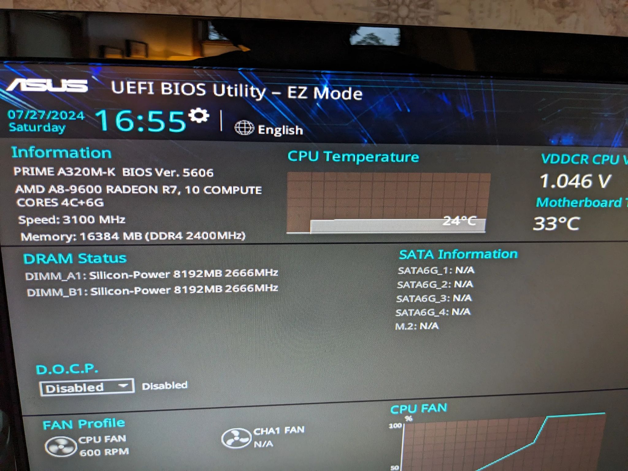 AM 4 Mobo, CPU, RAM combo: Asus Prime A320M-K, A8-9600 APU, 16GB RAM, NEW Theralright cooler!