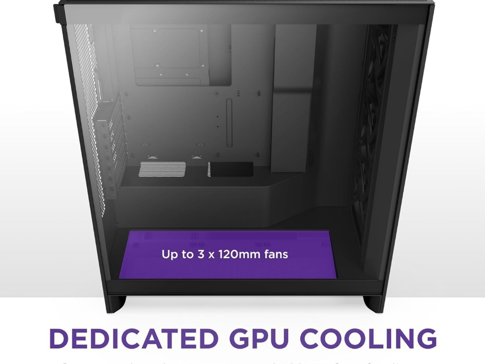 NZXT H7 Flow 2024 - Mid-Tower ATX Airflow Case - Includes Pre-Installed 3 x 120mm Fans - CM-H72FB-01