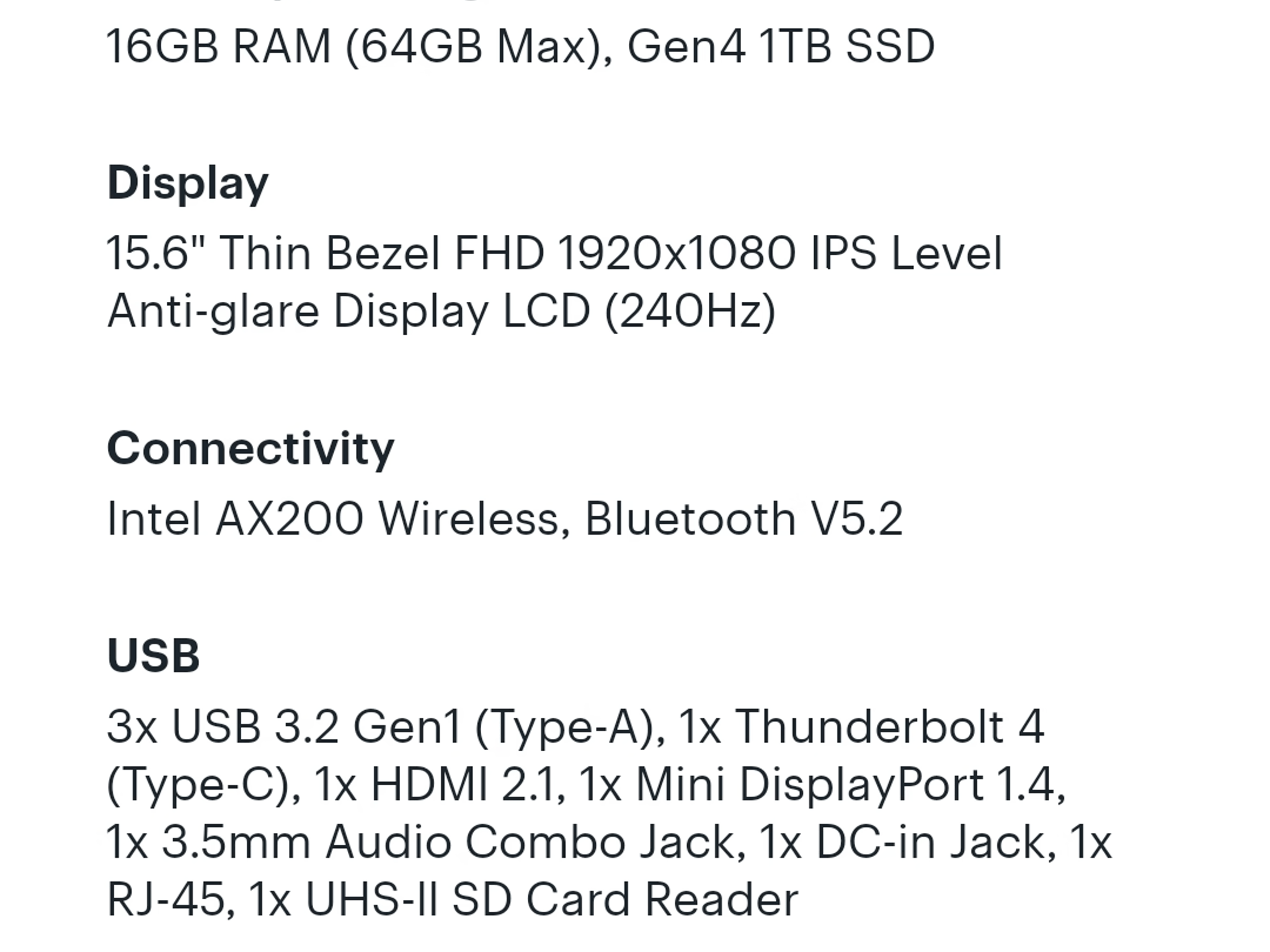 Gigabyte Aorus 15.6 IPS 240Hz Gaming Laptop - I7 - RTX 3070 