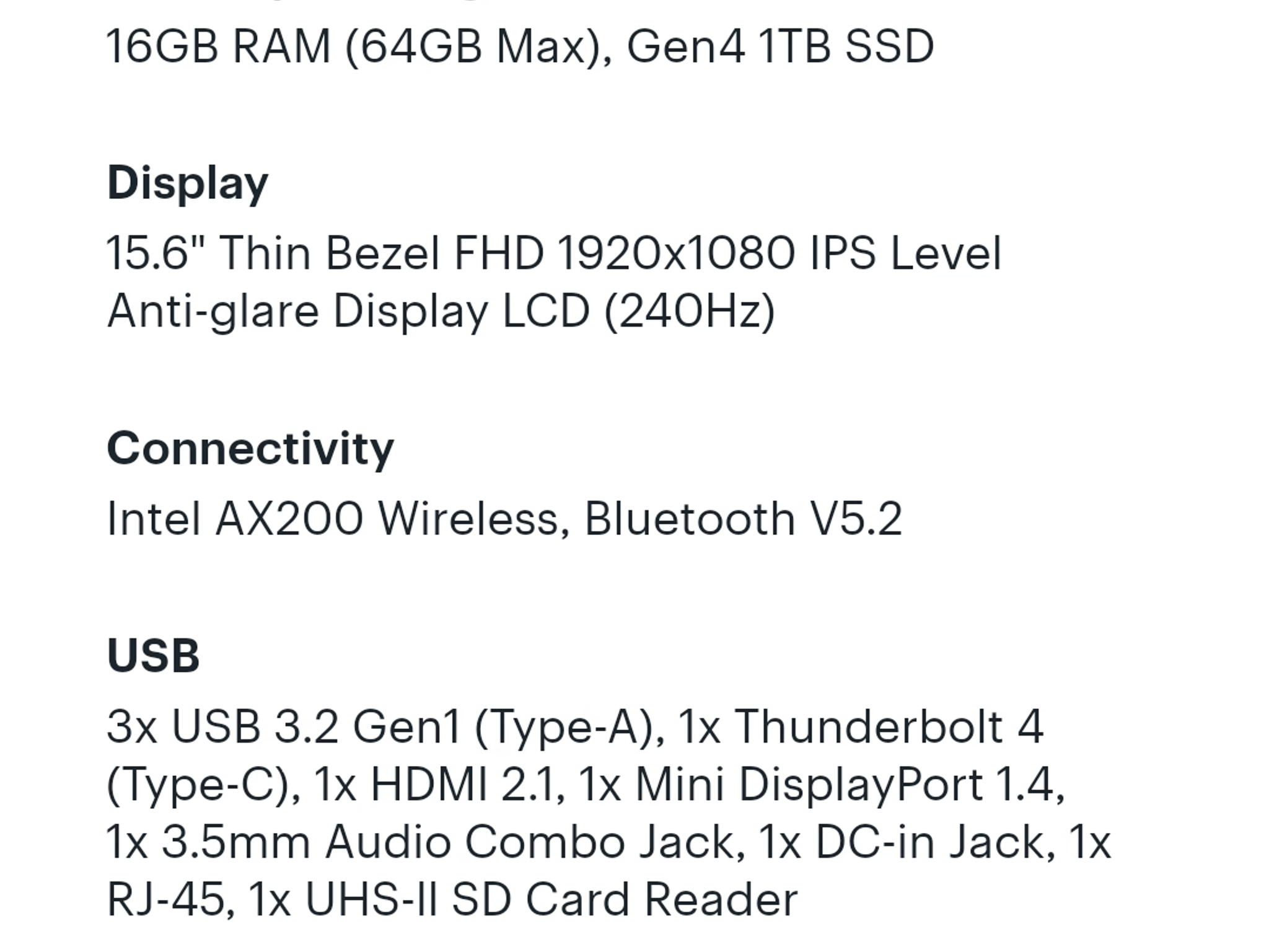 Gigabyte Aorus 15.6 IPS 240Hz Gaming Laptop - I7 - RTX 3070 