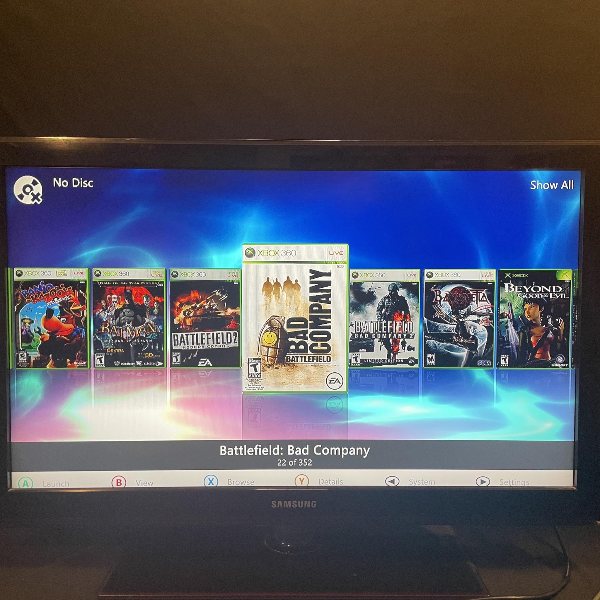 Xbox 360 With Kinect 500gb Internal Drive + 1TB External Drive With Accessories