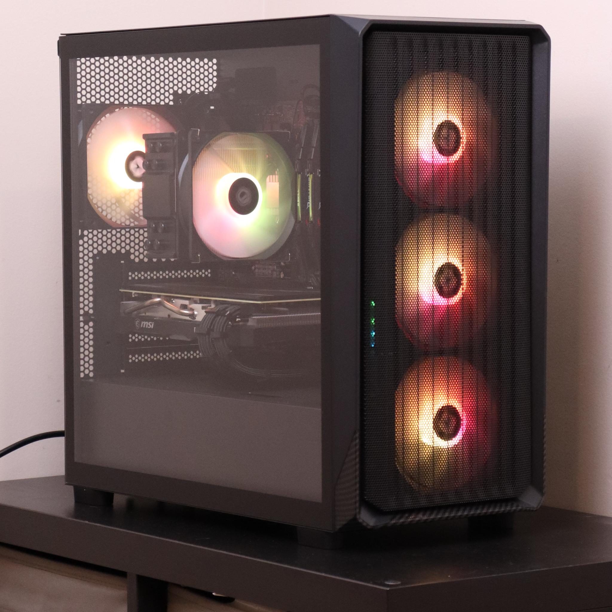 Black RGB 1080p Gaming PC | Ryzen 5 3600 - 5700xt