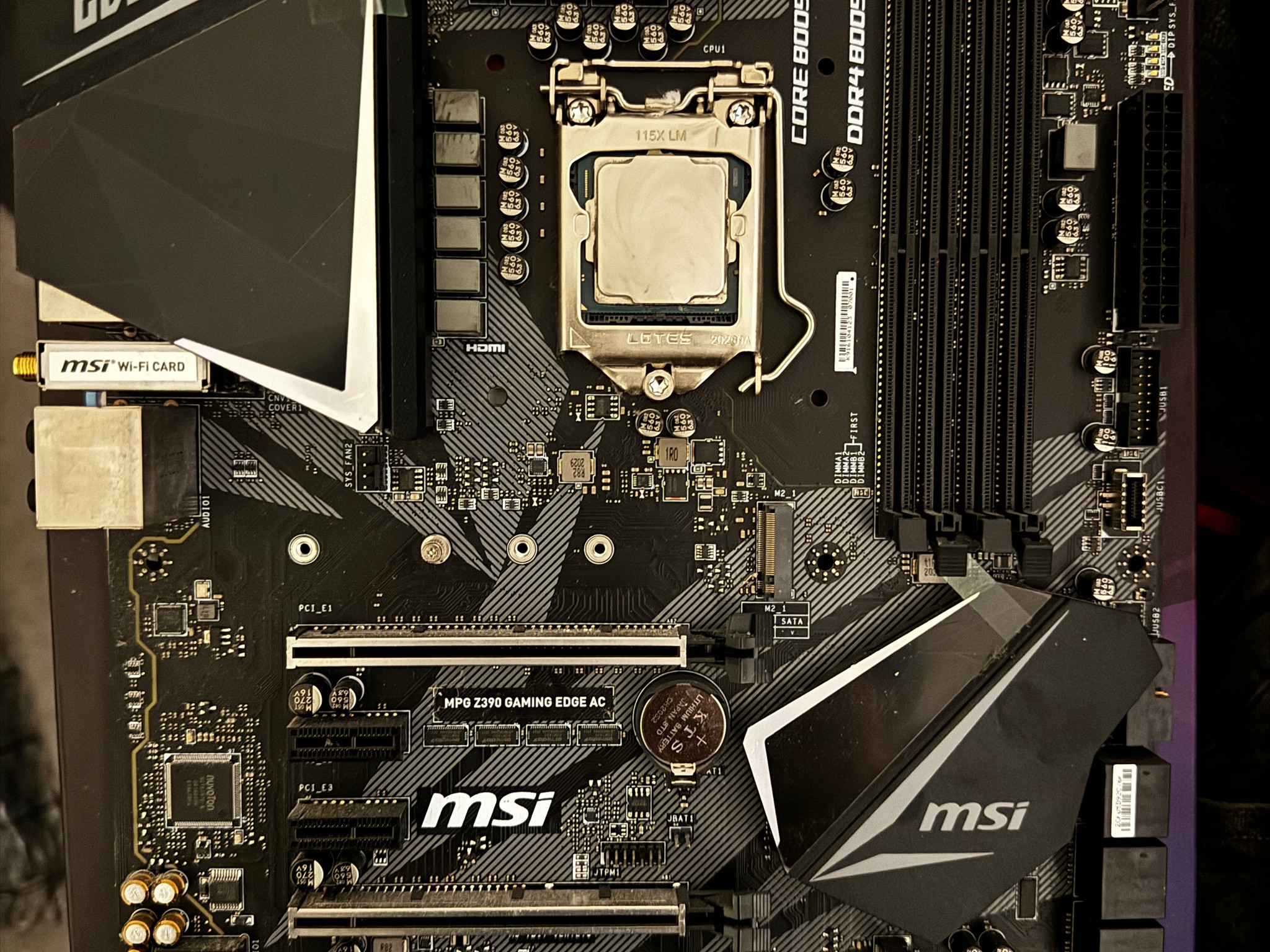 MSI MPG Z390 Gaming Edge AC + i5-8600