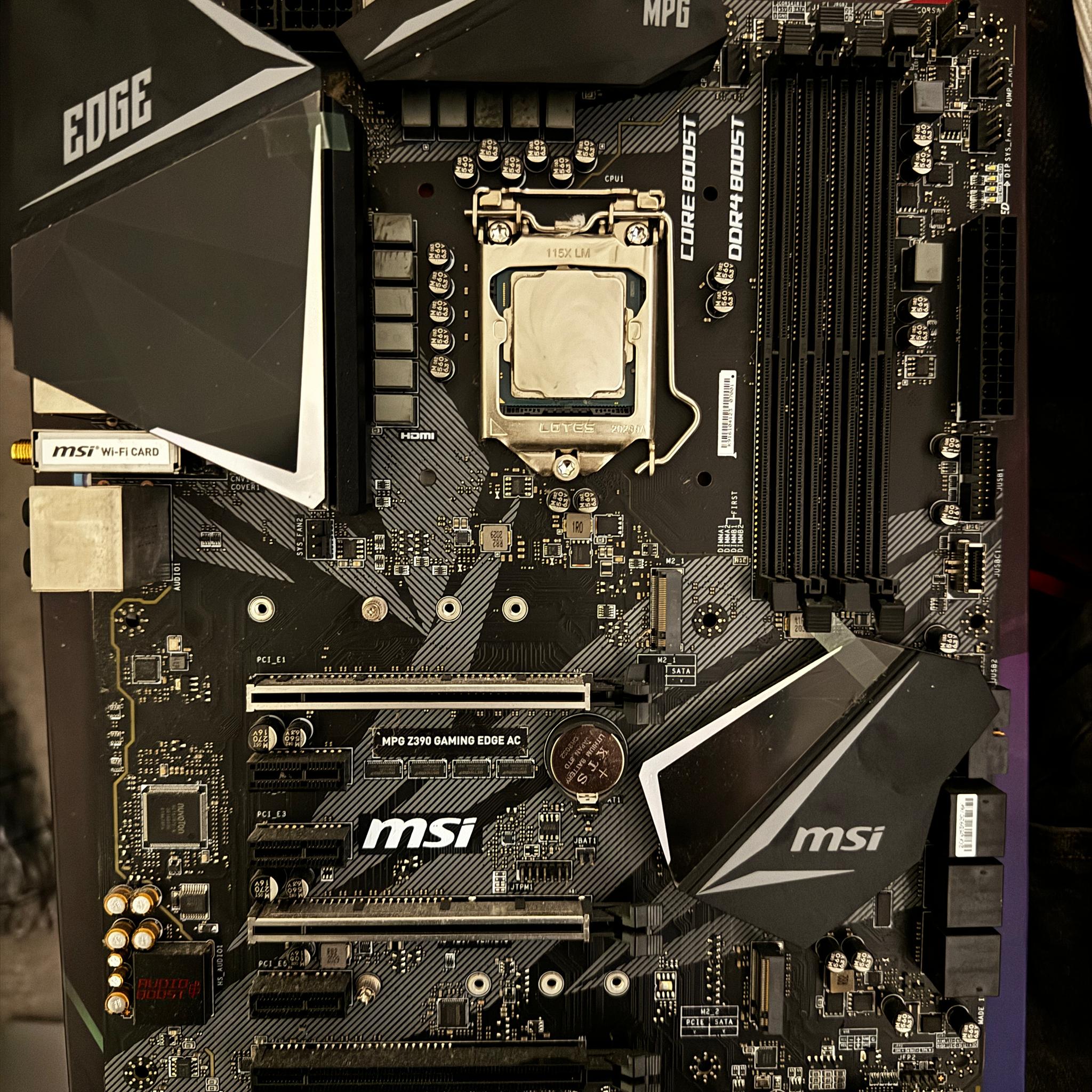 MSI MPG Z390 Gaming Edge AC + i5-8600