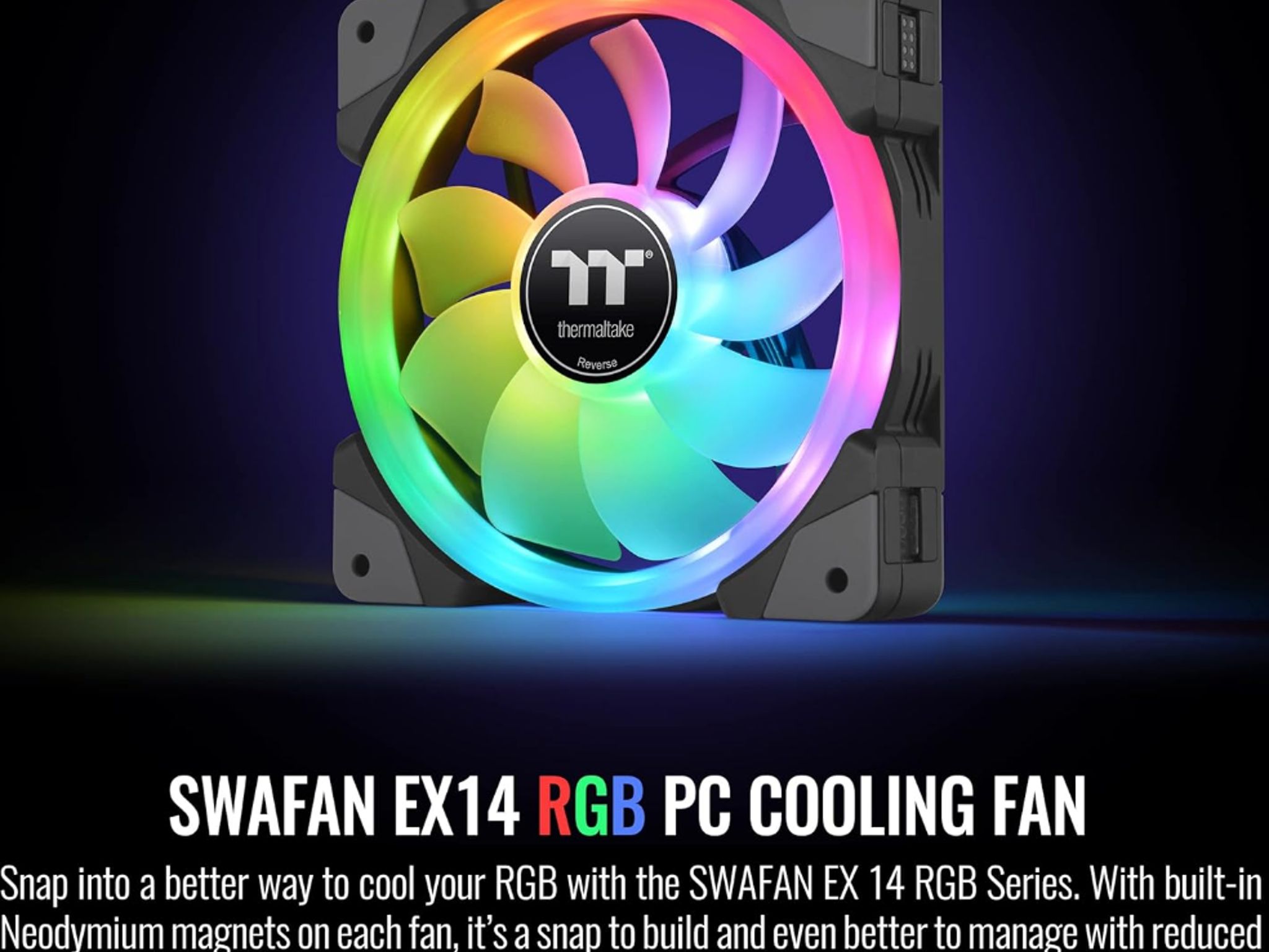 BNIB SWAFAN EX 14 RGB PC Cooling Thermaltake Fan, 3 Fans