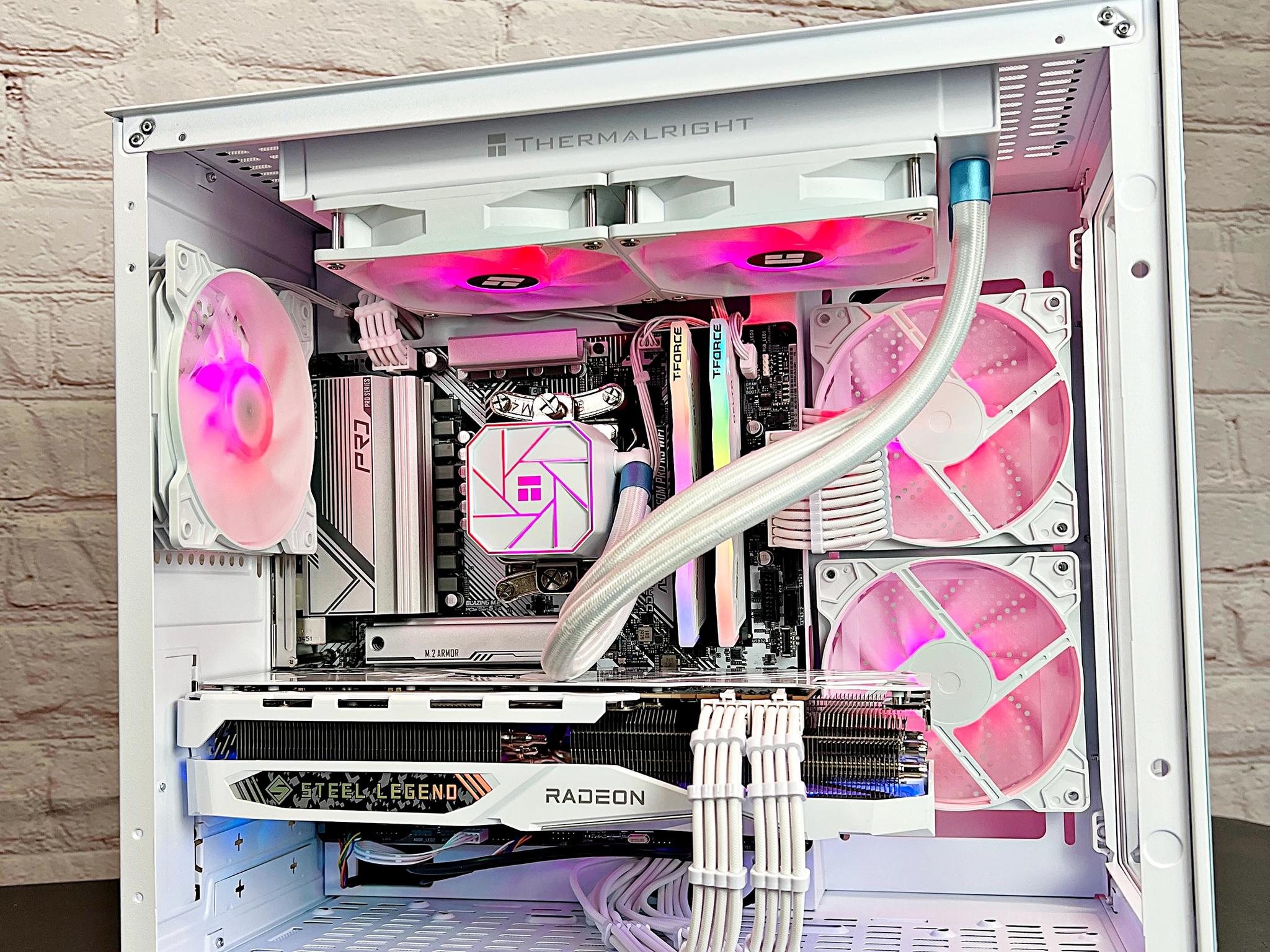 Liquid Cooled Ryzen 5 7500F RX 7800 XT 32GB DDR5 RAM 1TB M.2 WIFI 6E Win 11 Gaming PC