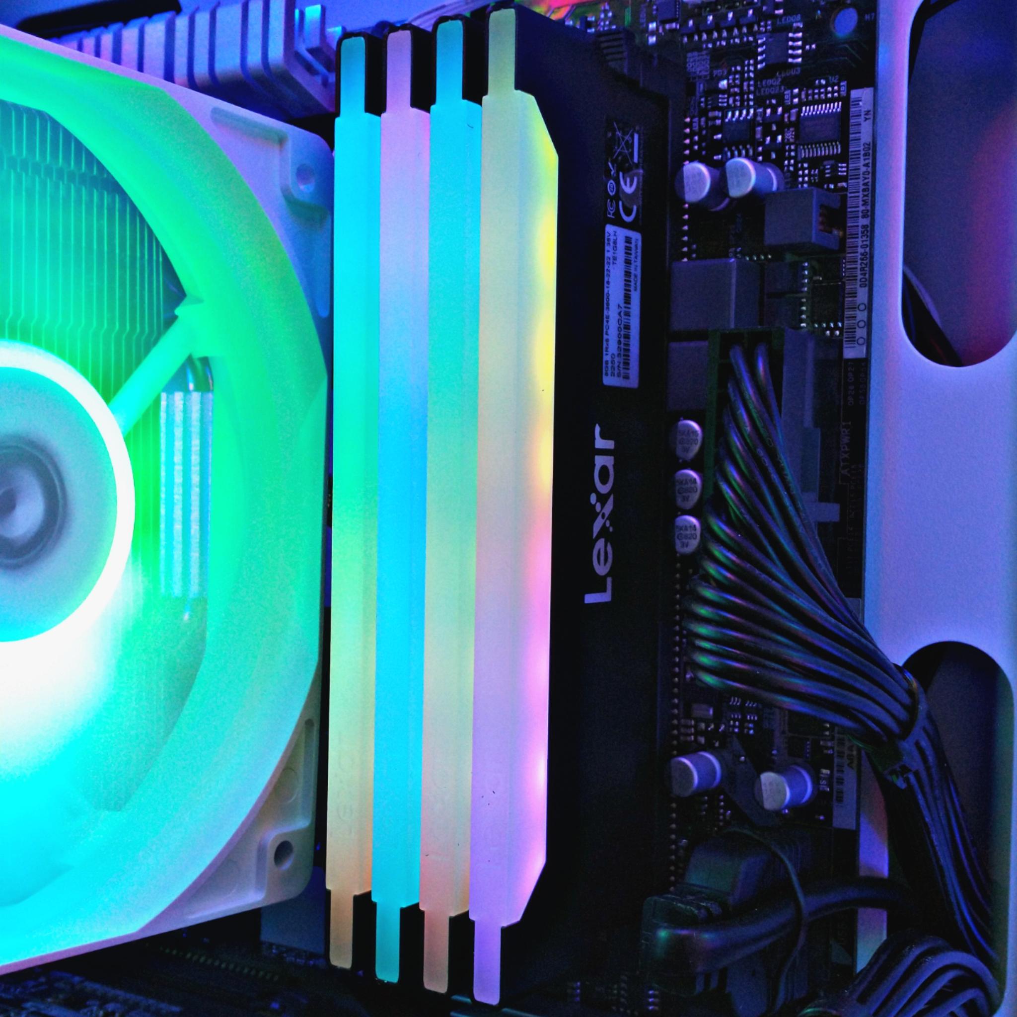 (144GB OF RAM💀) Lexar Hades 16GB Kit (2x8GB) 3600MHz CL18 RAM RGB LED Lighting Desktop Gaming PC