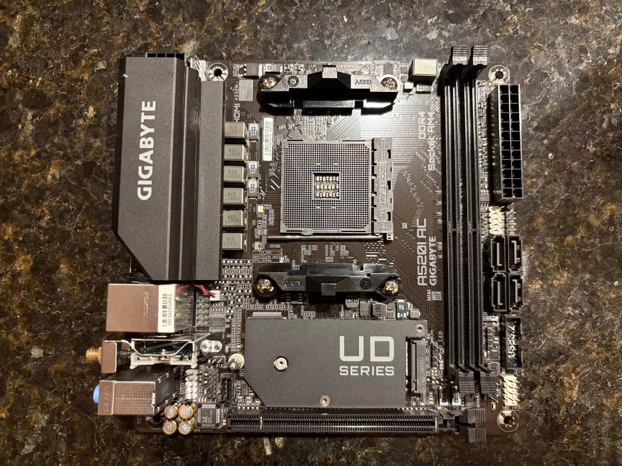 Gigabyte A520I AC AMD AM4 Mini-ITX Motherboard + TPM 2.0 Chip