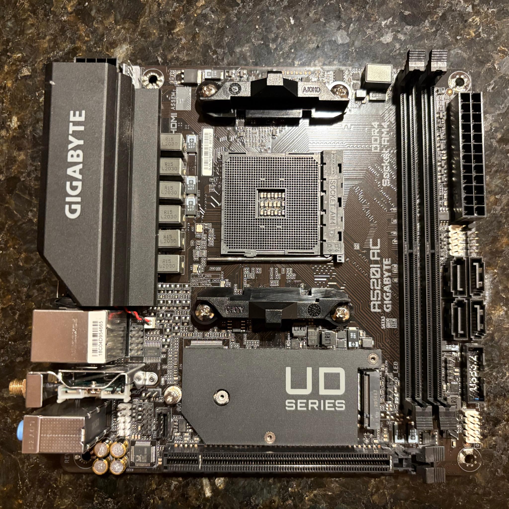 Gigabyte A520I AC AMD AM4 Mini-ITX Motherboard + TPM 2.0 Chip