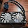Black ID-COOLING AURAFLOW X 240mm CPU AIO Cooler RGB Fan (Intel and AMD CPU Support)