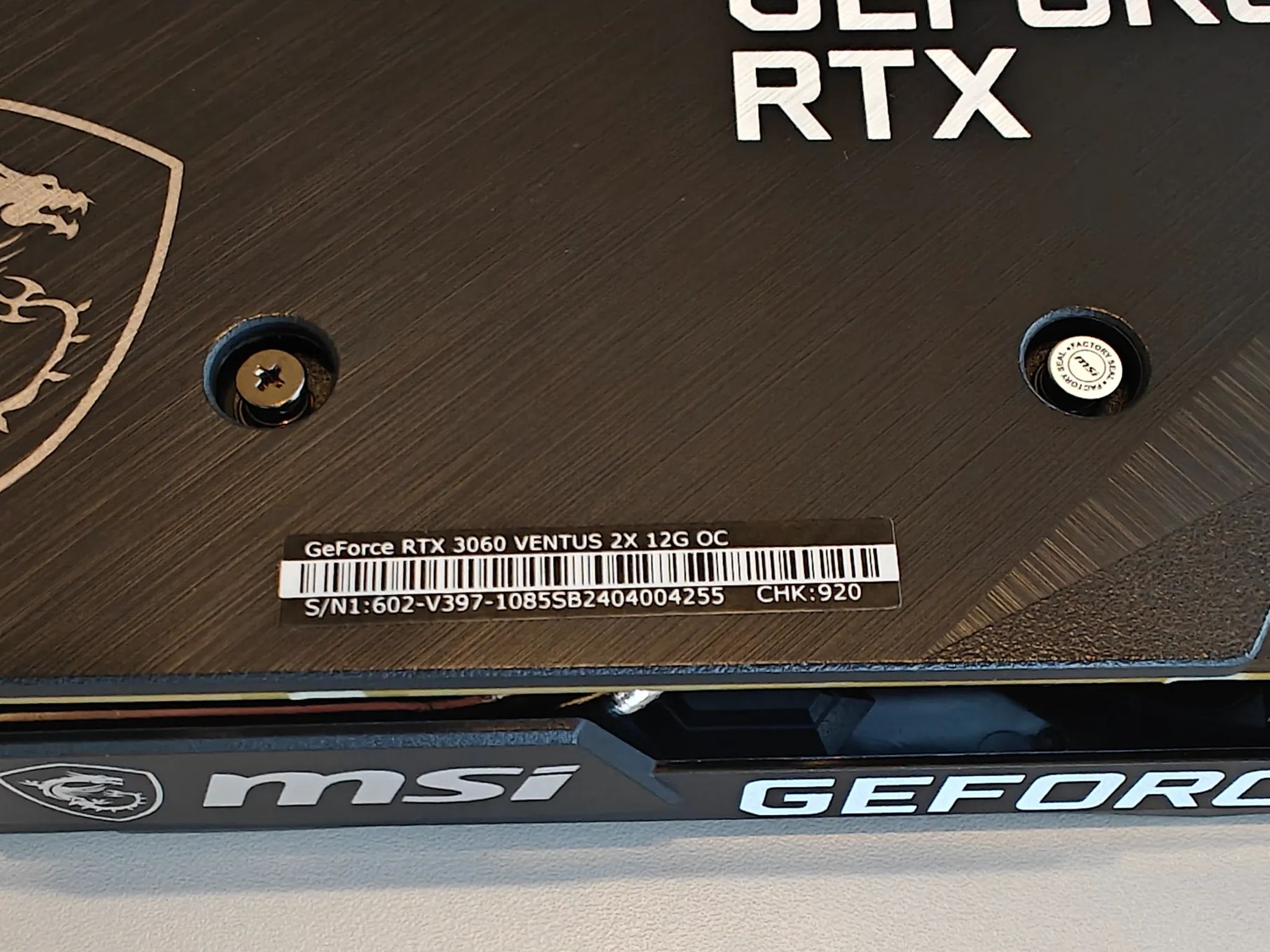 MSI Ventus GeForce RTX 3060 12GB GDDR6