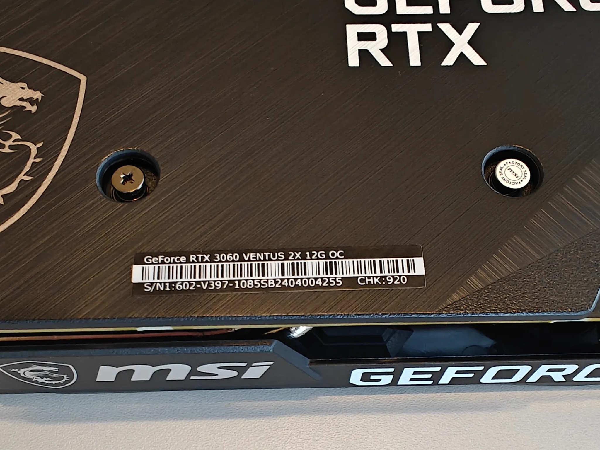 MSI Ventus GeForce RTX 3060 12GB GDDR6