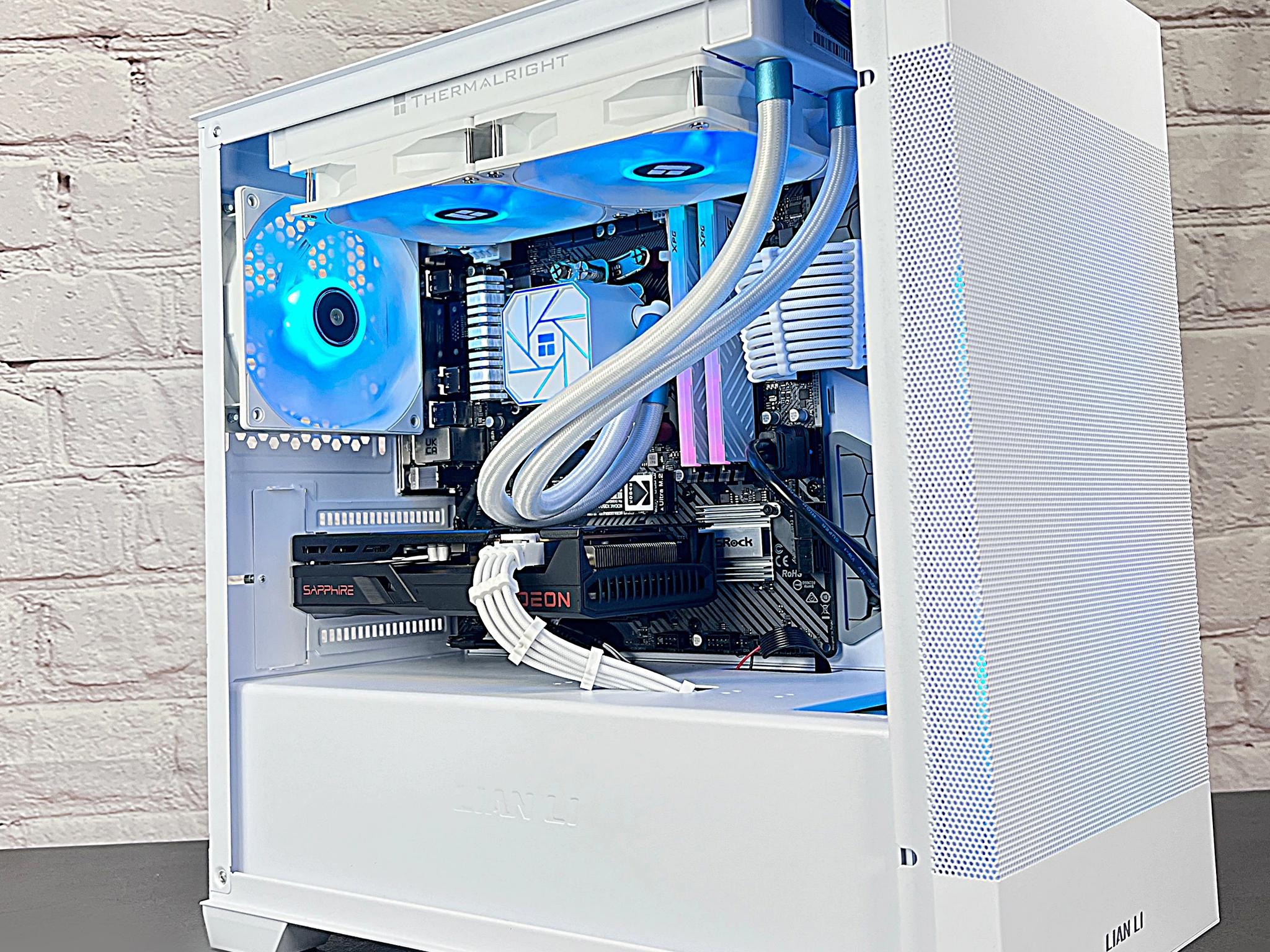 Liquid Cooled Sapphire Pulse RX 6600 Ryzen 5 3600 16GB RAM 1TB M.2 Win 11 Gaming PC