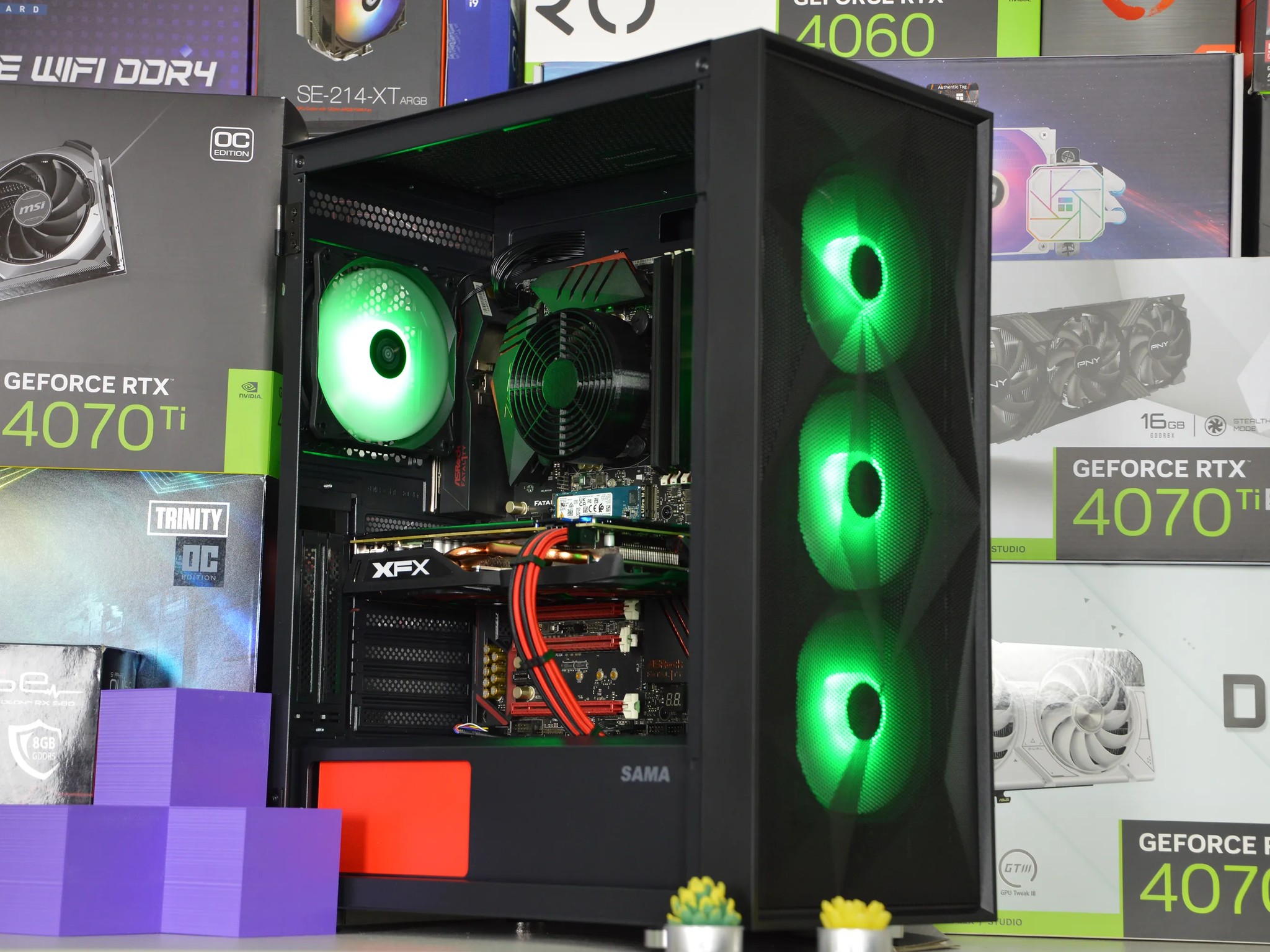 ⚫🔴| RX 570 4GB | INTEL i5 6500 | 16GB DDR4 RAM | 512GB NVME SSD | Crimson Night |