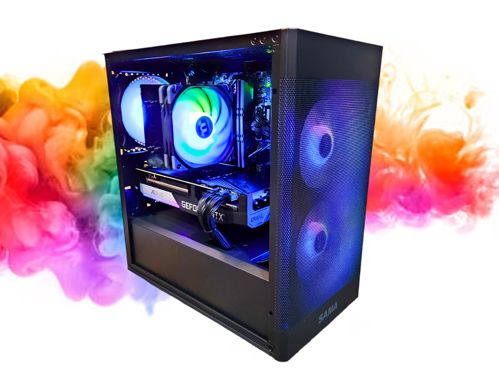 CLEARANCE: RX 580 8GB + Ryzen 5 + 512GB SSD + 16GBs RAM + 3 RGB Fans ( Black RGB Gaming PC )