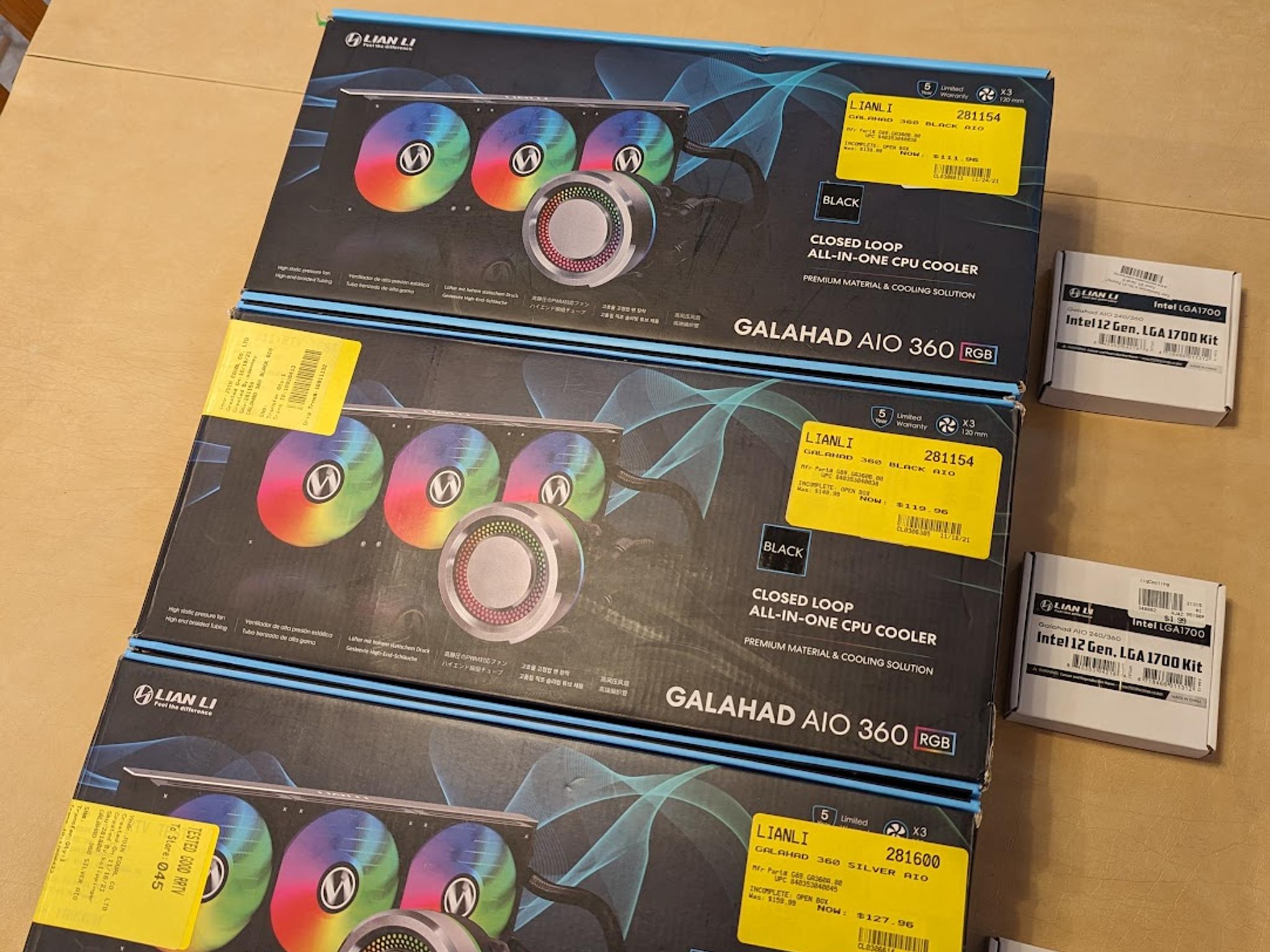 Lian Li Galahad 360mm RGB AIO x3 Kits Package Deal - See Description For Details