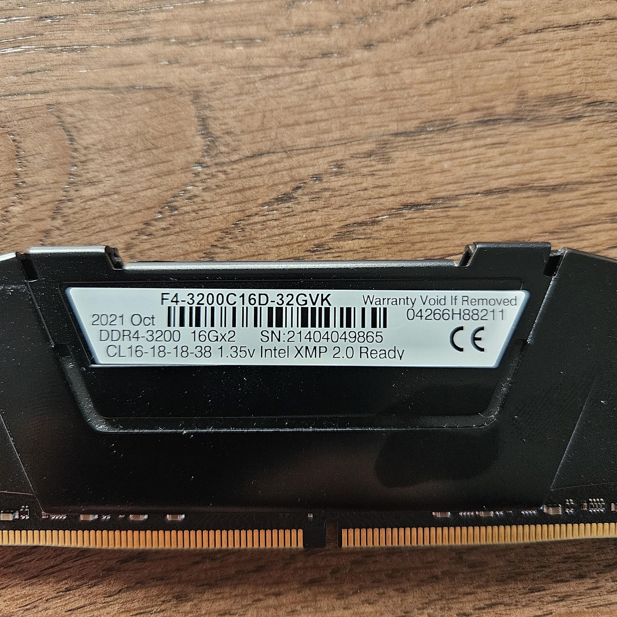 G.Skill Ripjaws 32gb 3200mhz (2x16) black