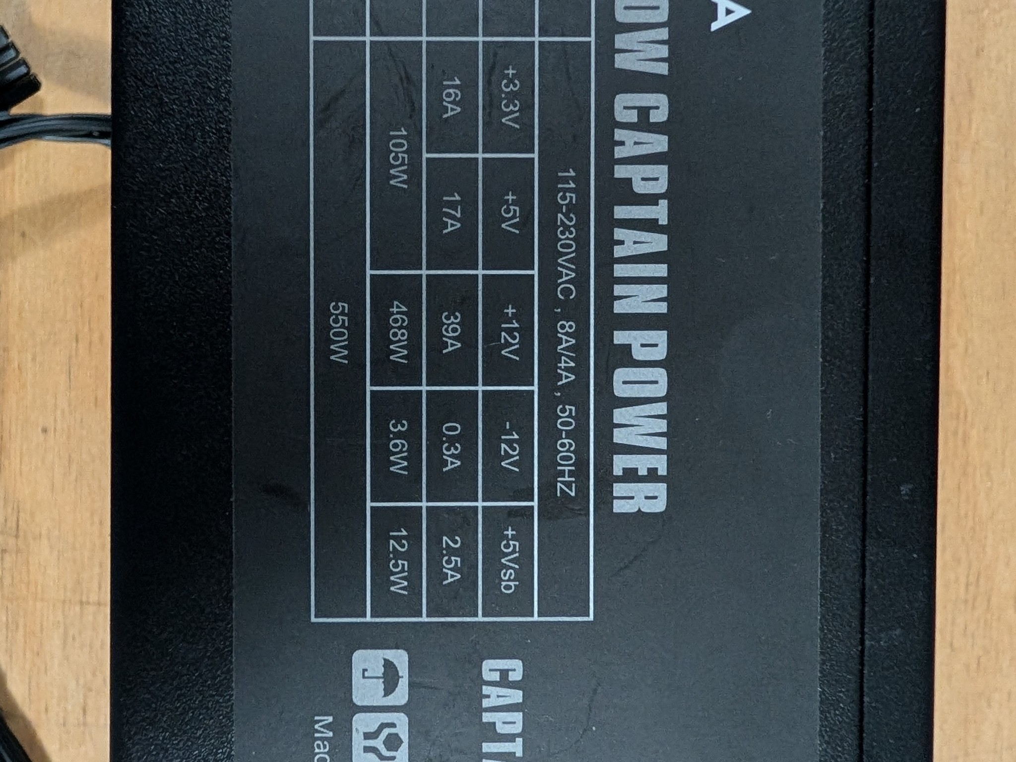 Apevia 550w black PSU