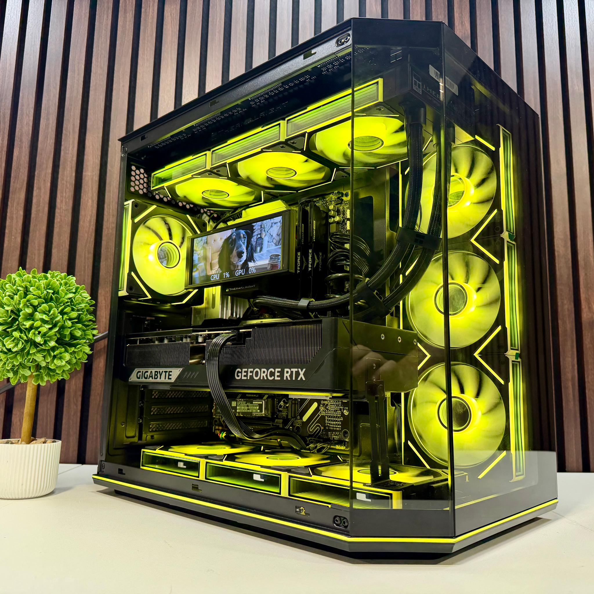 RTX 5090 | Ryzen 9950X3D | 64GB DDR5 | 4TB M.2 | 1200 Watt Gold PSU | LCD AIO