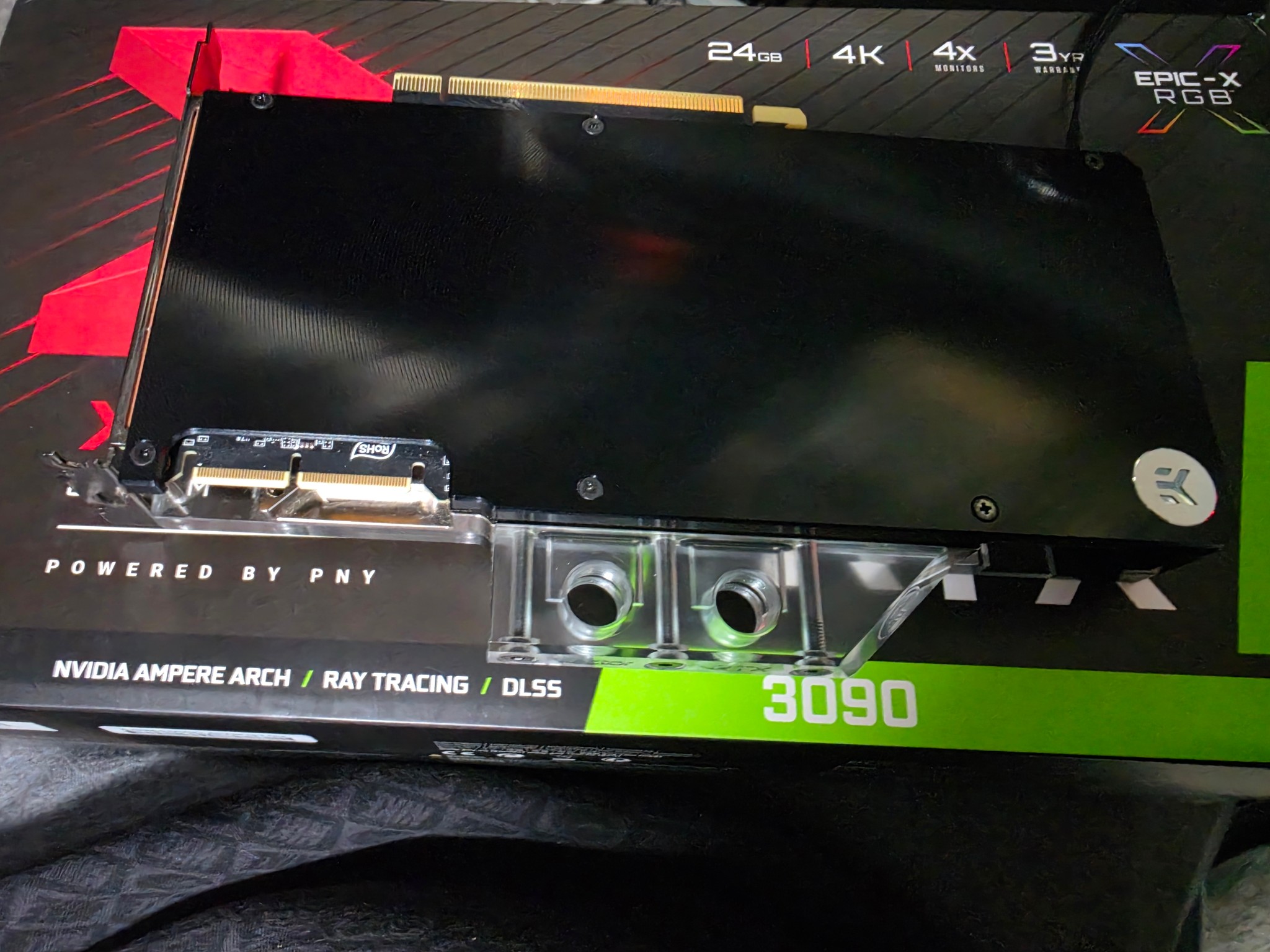 PNY XLR8 Gaming EPIC-X RGB GeForce RTX 3090 With EKWB EK-Quantum Vector RGB Waterblock and Backplate