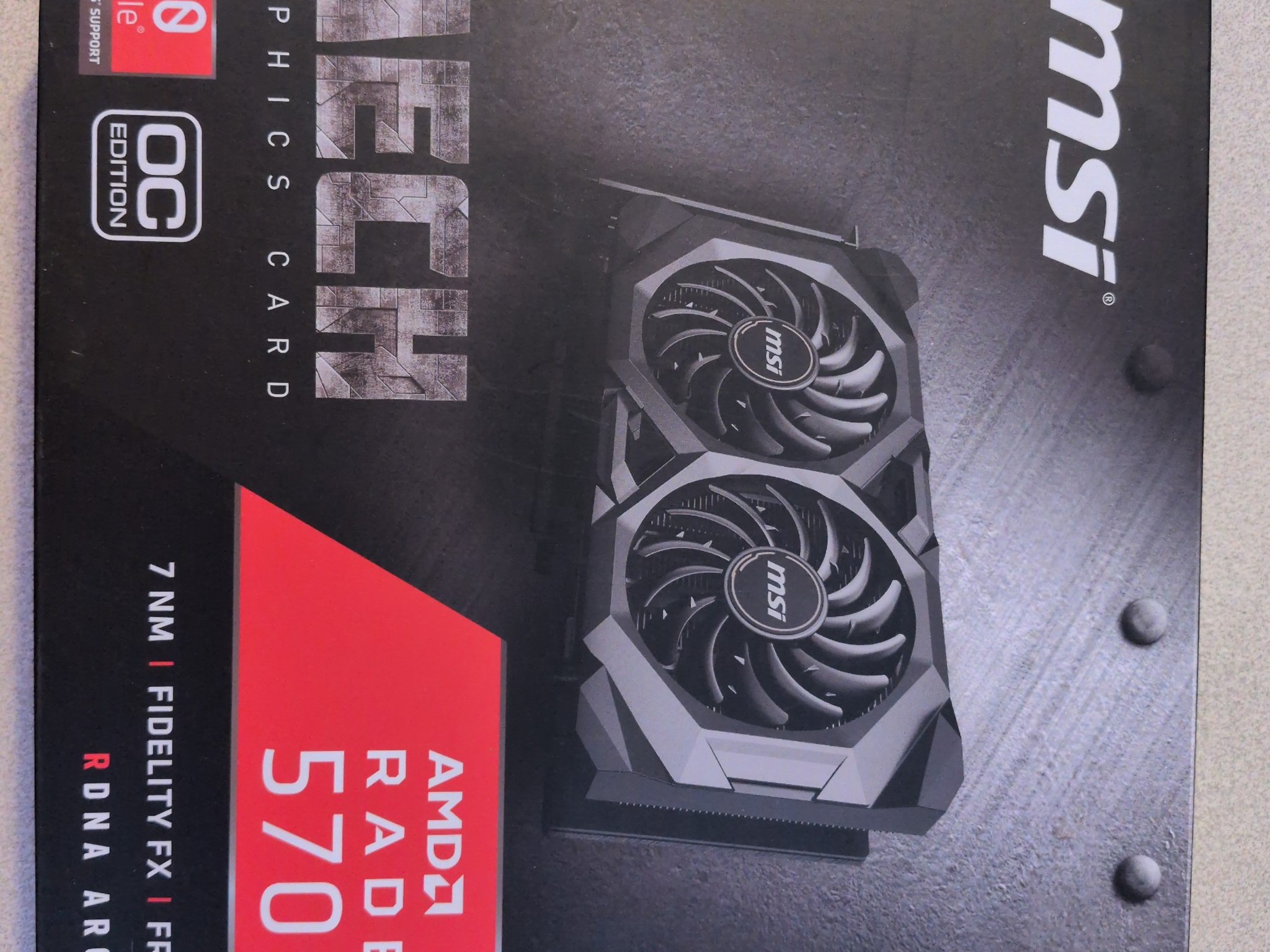 MSI RX 5700 XT MECH OC 8GB - Crashes Under Load - For Parts
