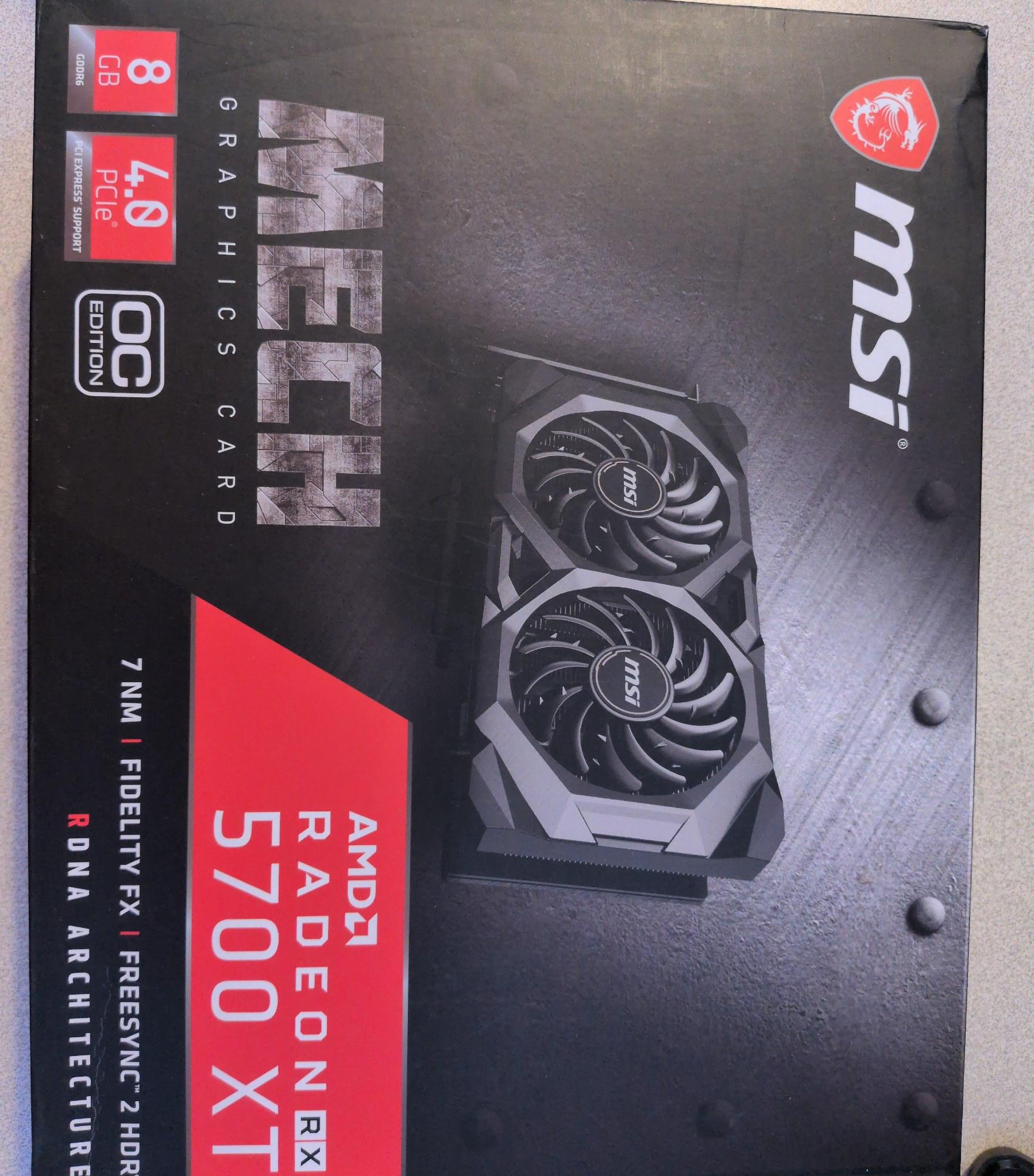 MSI RX 5700 XT MECH OC 8GB - Crashes Under Load - For Parts