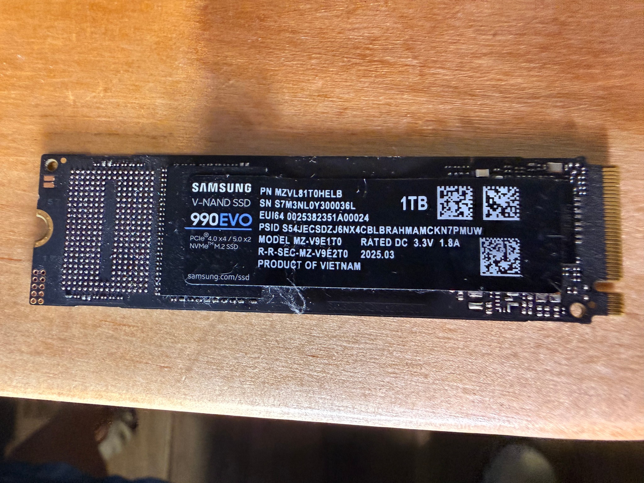 Samsung 990 EVO 1TB | like new! Gamer NVME SSD Drive