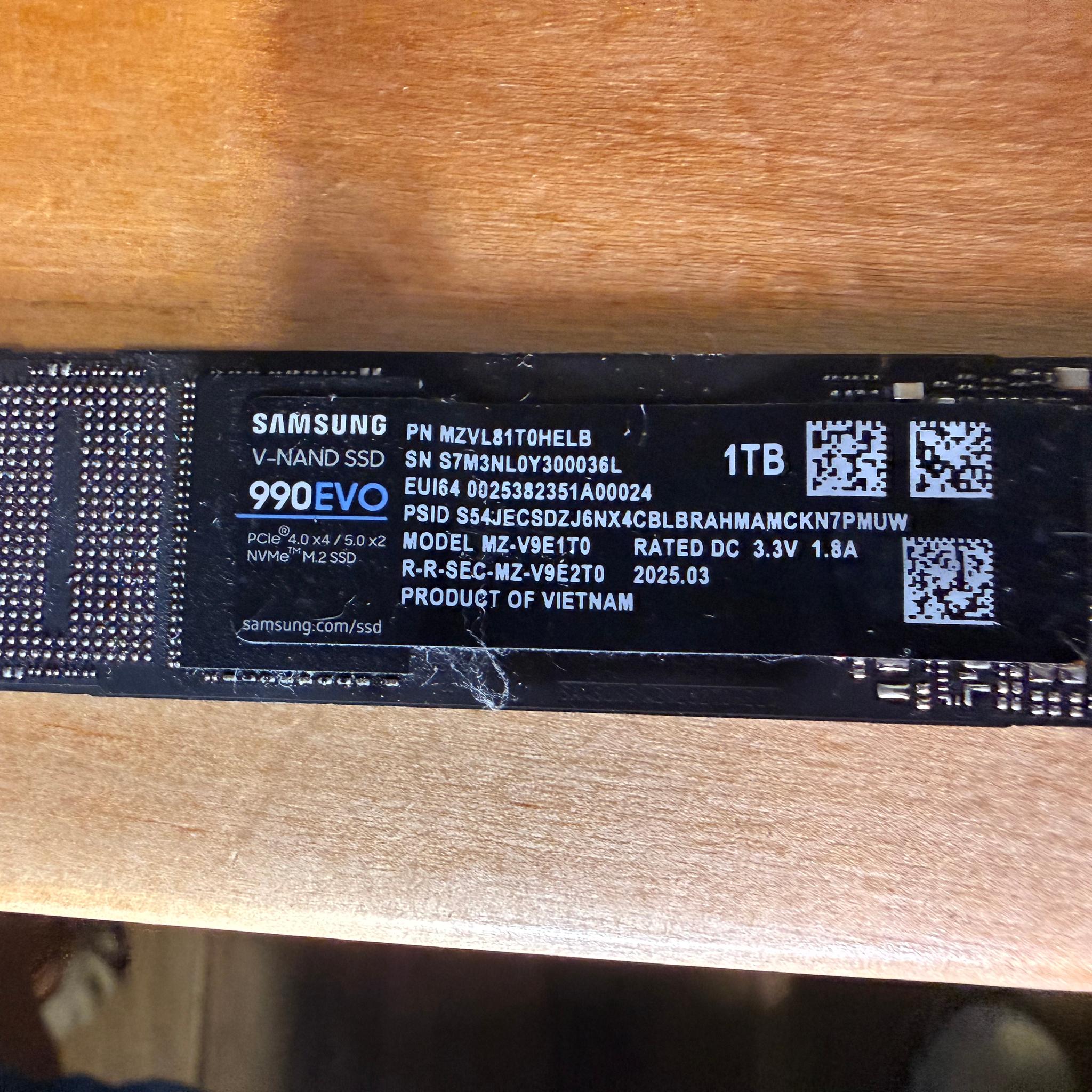 Samsung 990 EVO 1TB | like new! Gamer NVME SSD Drive