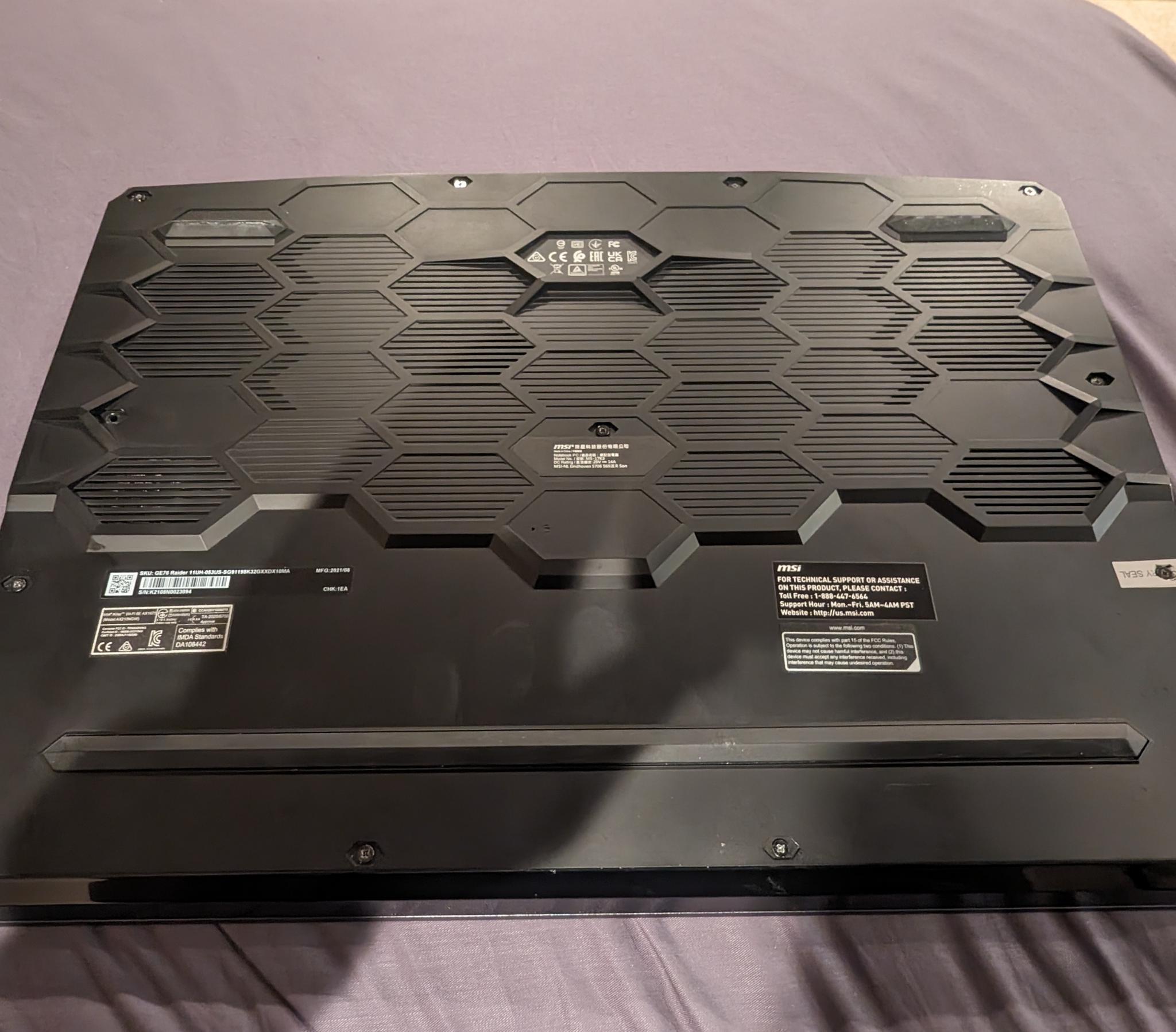 MSI Gaming Laptop GE76 Raider UH11-053 i9 11980HK Nvidia RTX 3080