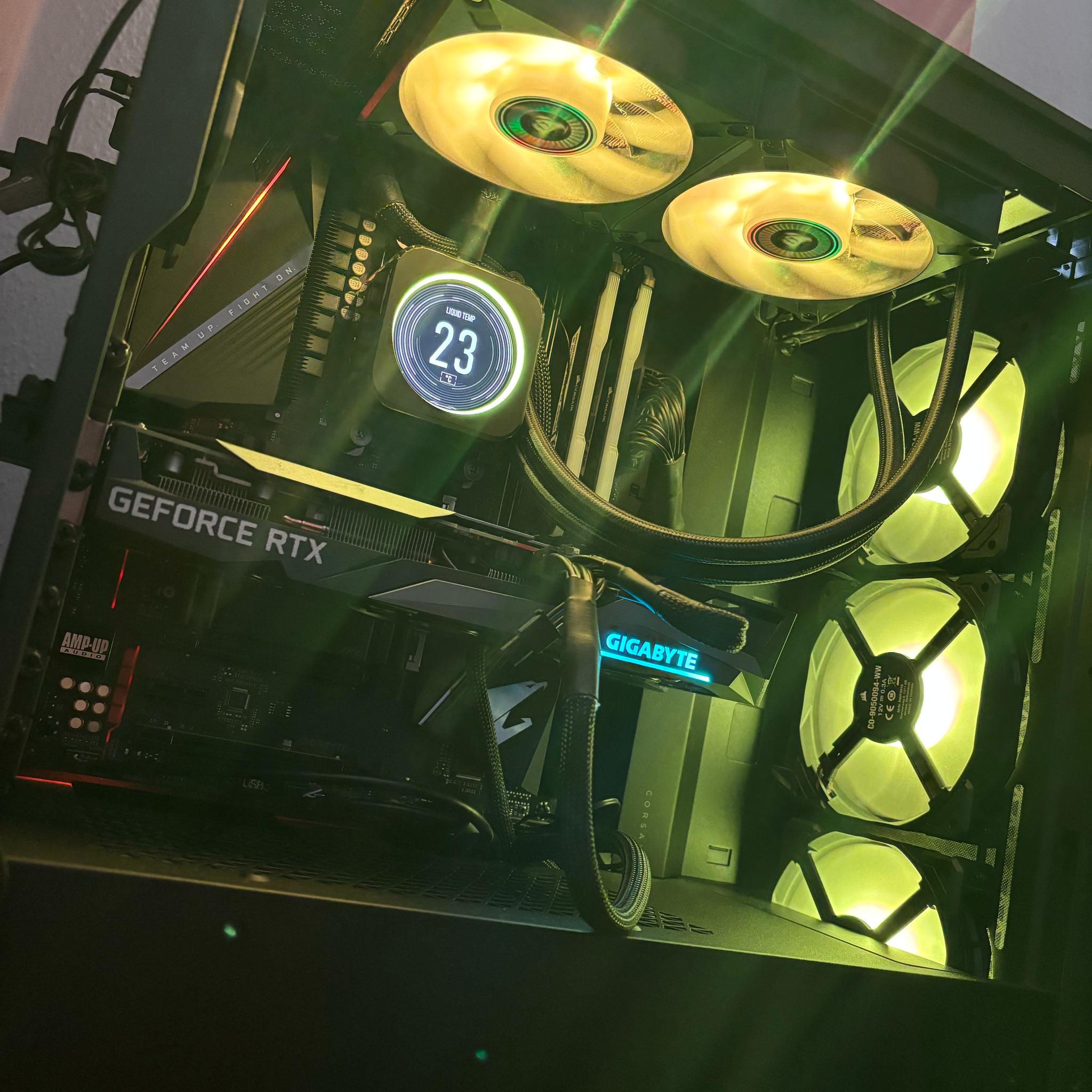 Black Gaming PC | Ryzen 5900x | RTX 3060 Ti | 32gb RAM | 1 TB SSD | LCD Cooling Screen