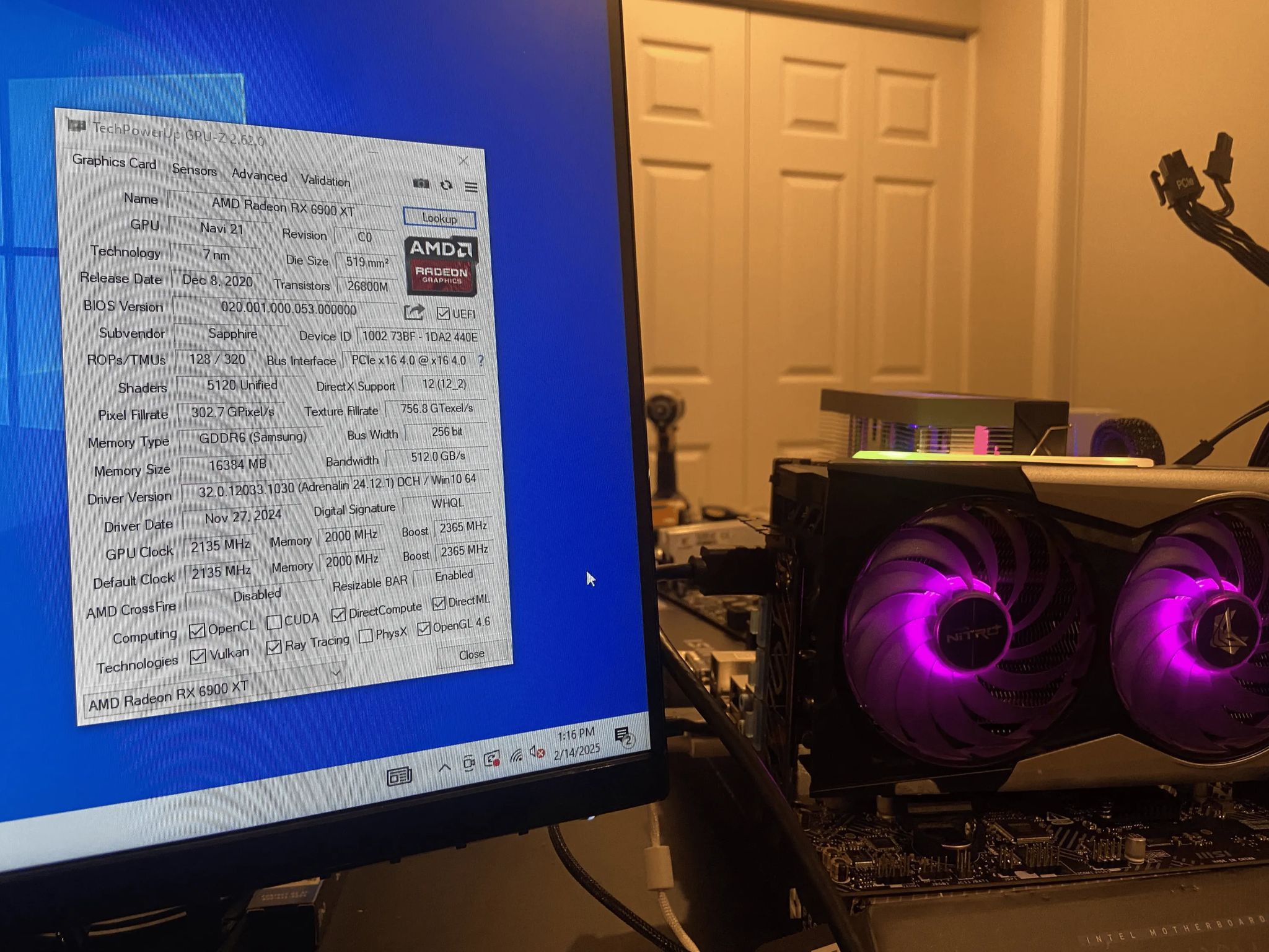 AMD RX 6900XT Sapphire Nitro+ 16GB