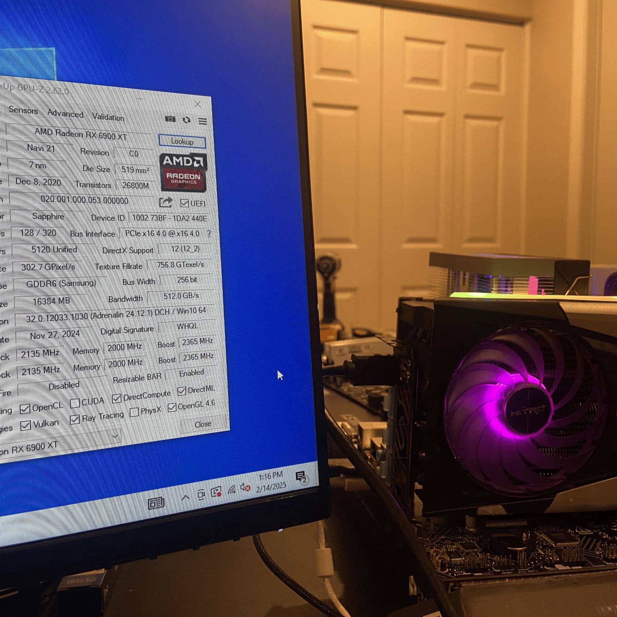 AMD RX 6900XT Sapphire Nitro+ 16GB
