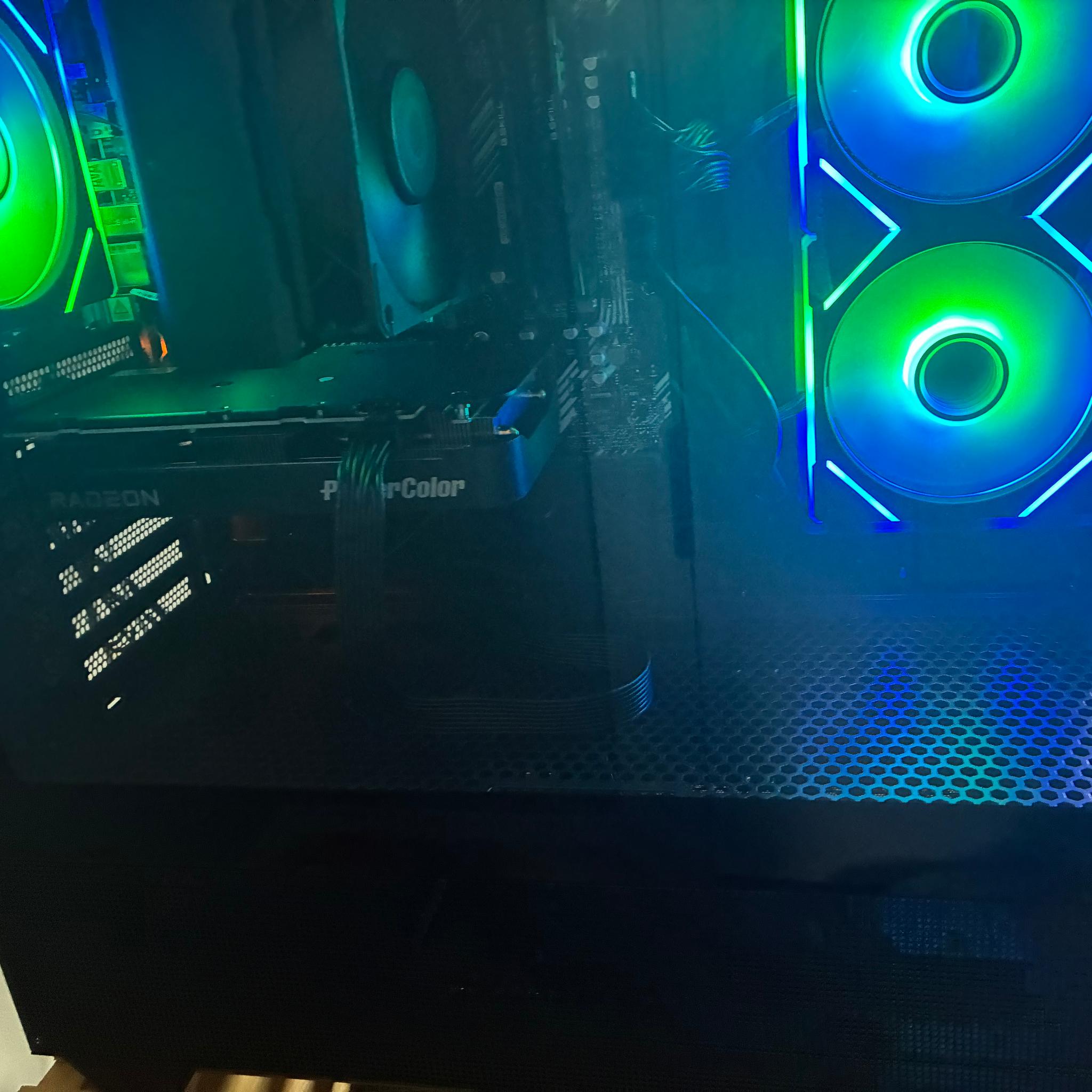Radeon RX 9060 XT 8GB Custom Gaming PC - Ryzen 5 5600X, 32GB RAM, 1TB NVMe SSD
