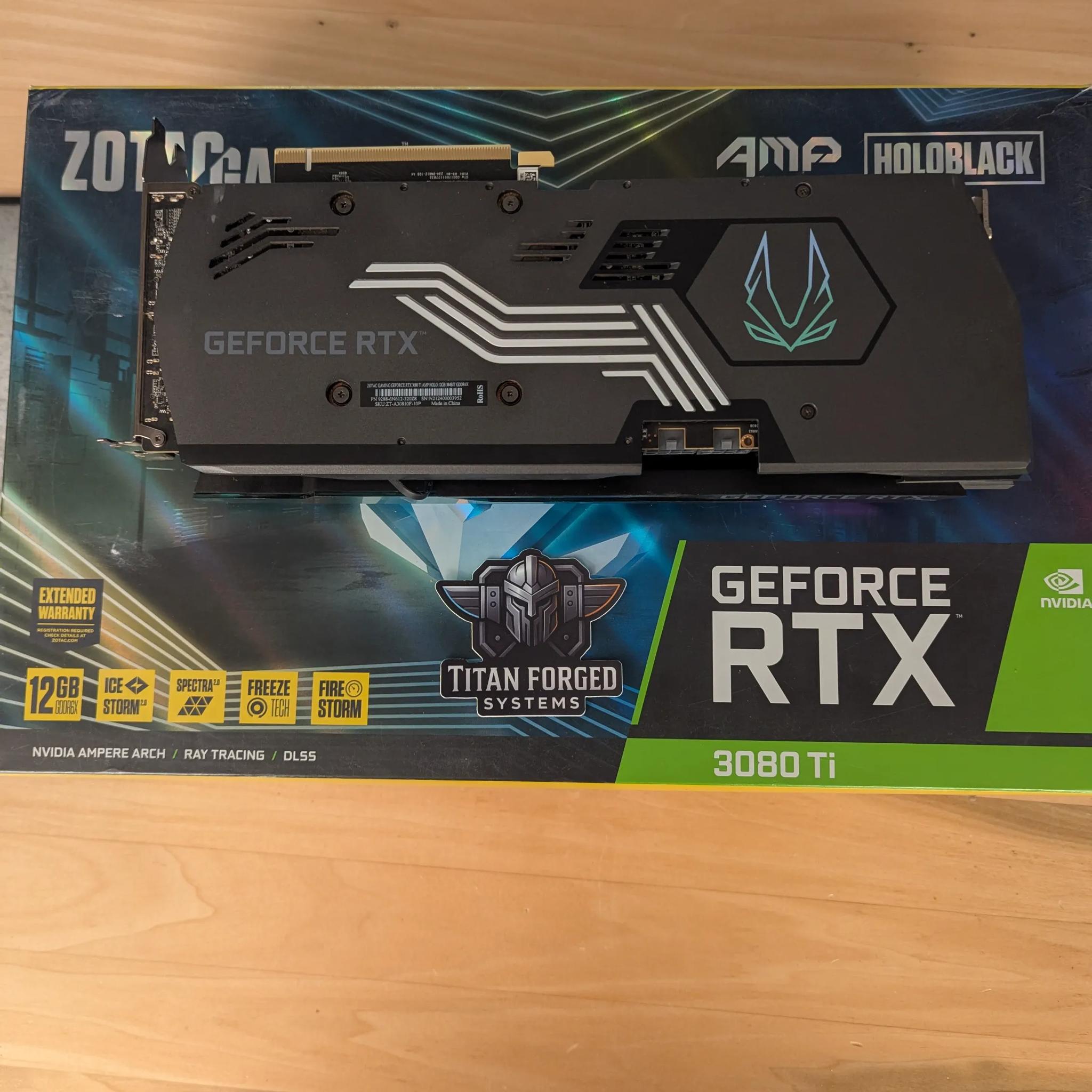 🌌 ZOTAC 3080 Ti AMP HoloBlack – RGB Beast | 12GB GDDR6X | 4K Ultra Gaming
