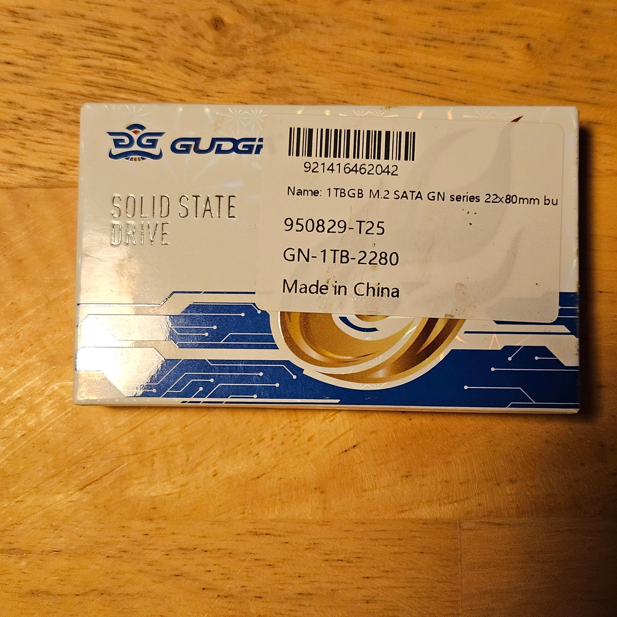Gudga M.2 Sata 1TB SSD